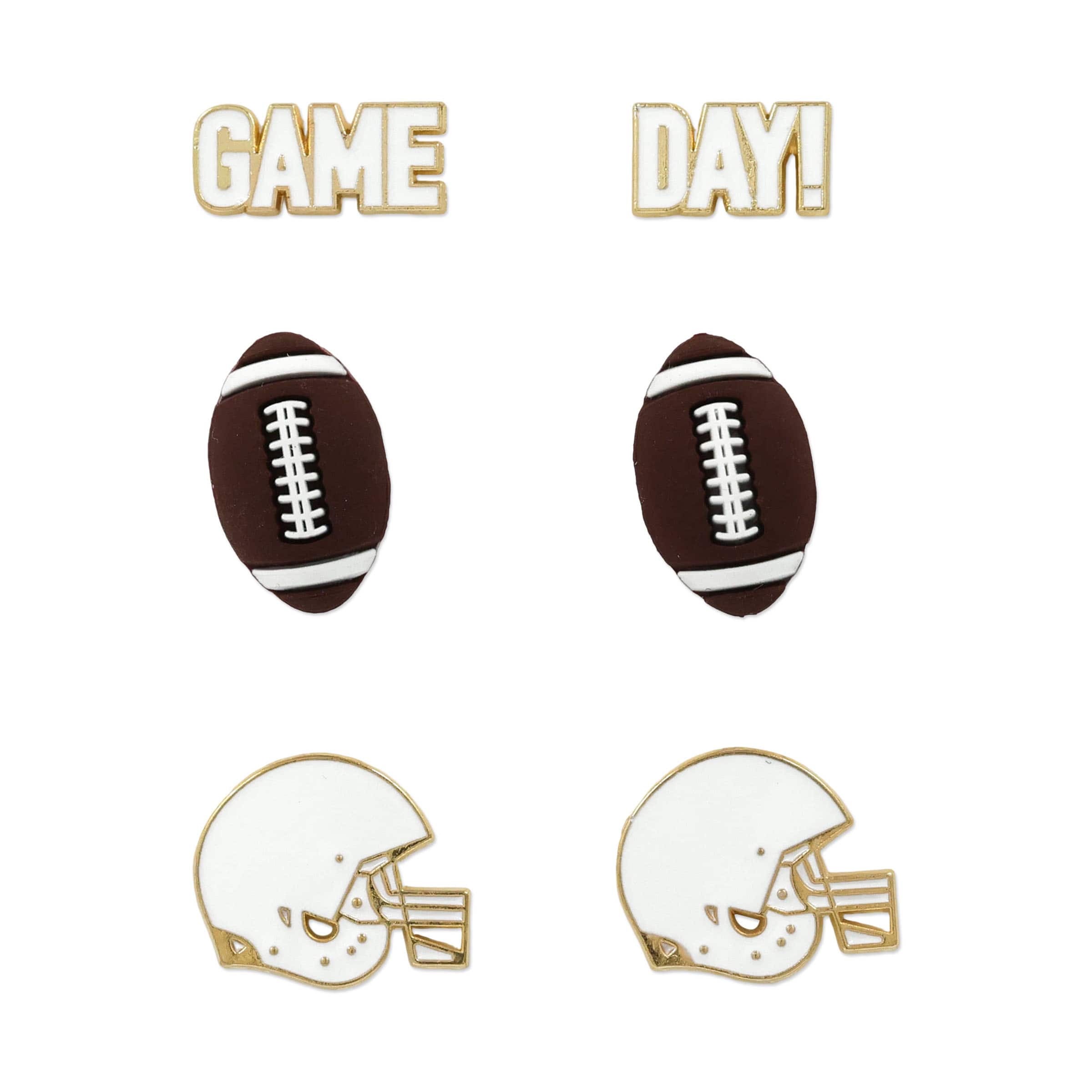Football Earring Pairs, 3ct. by Celebrate It™