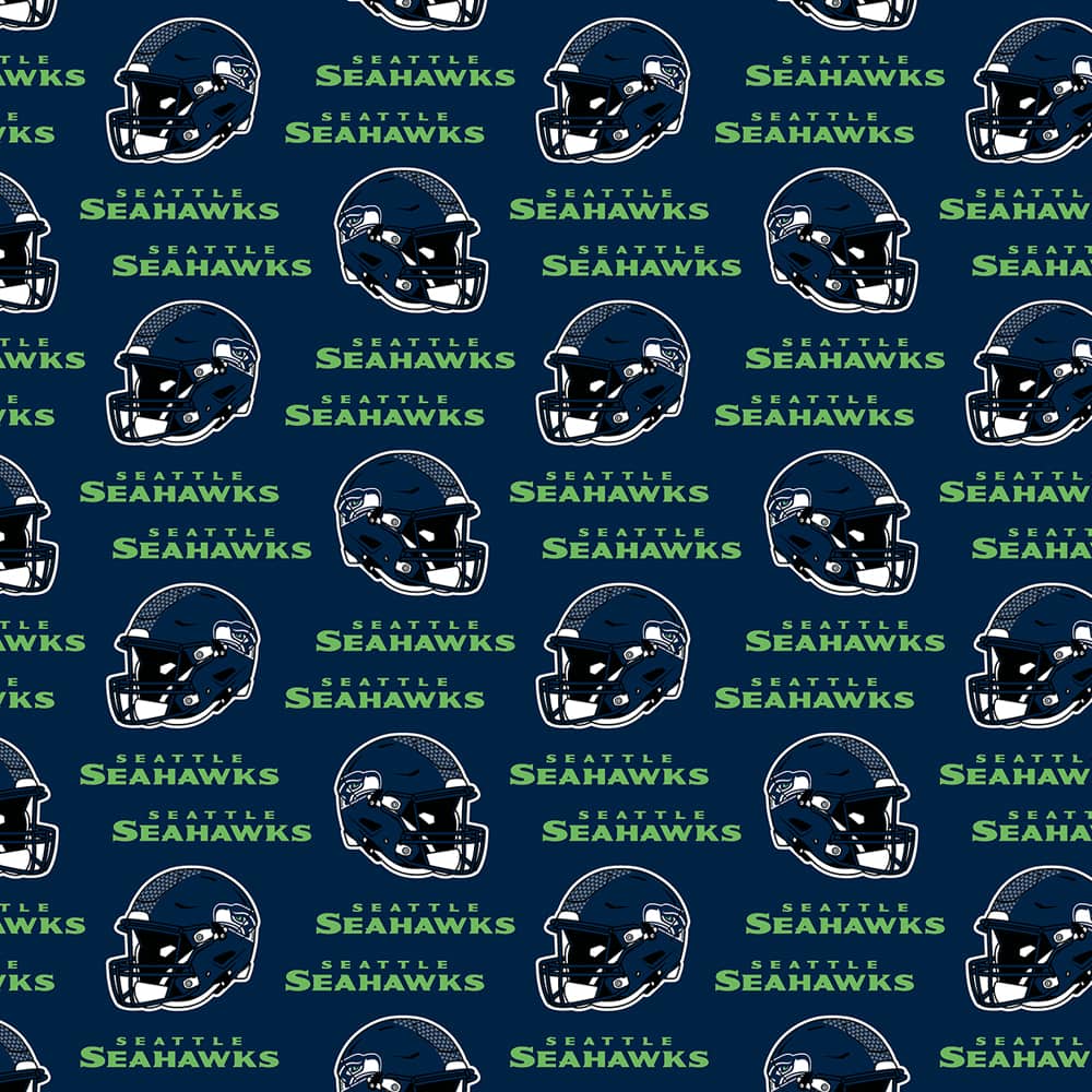 NFL Seattle Seahawks Helmet Logo Cotton Fabric