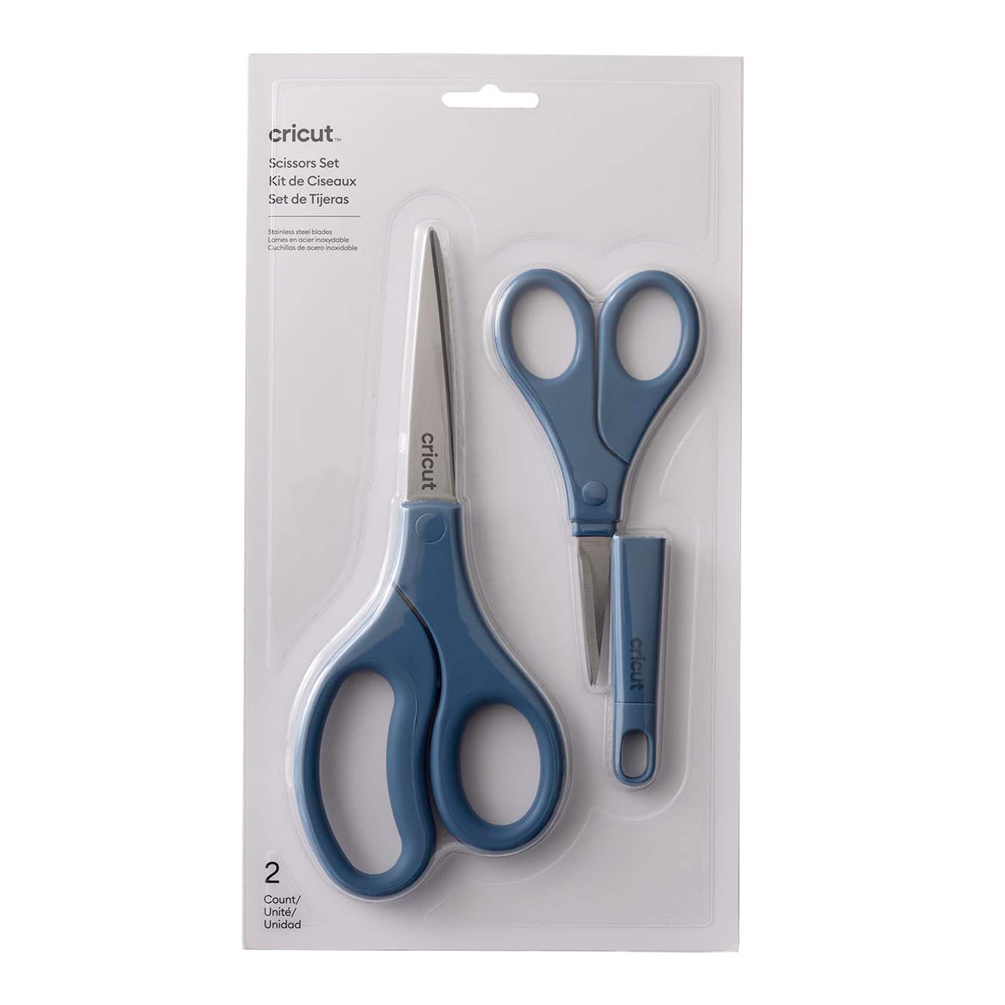 Cricut® Blue 2-Pair Scissors Set