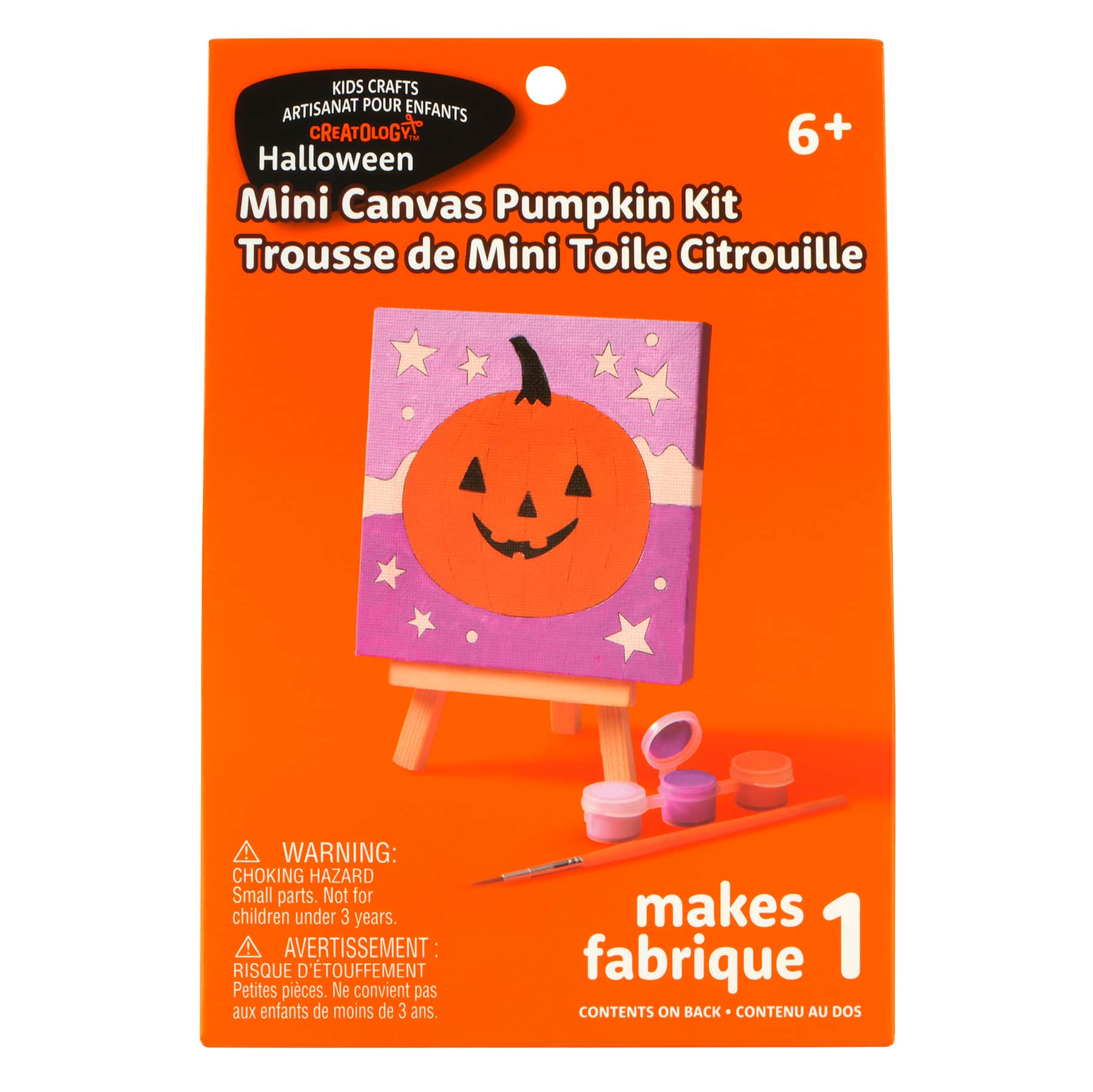 Halloween Color Your Own Jack-O'-Lantern Mini Canvas Kit by Creatology™