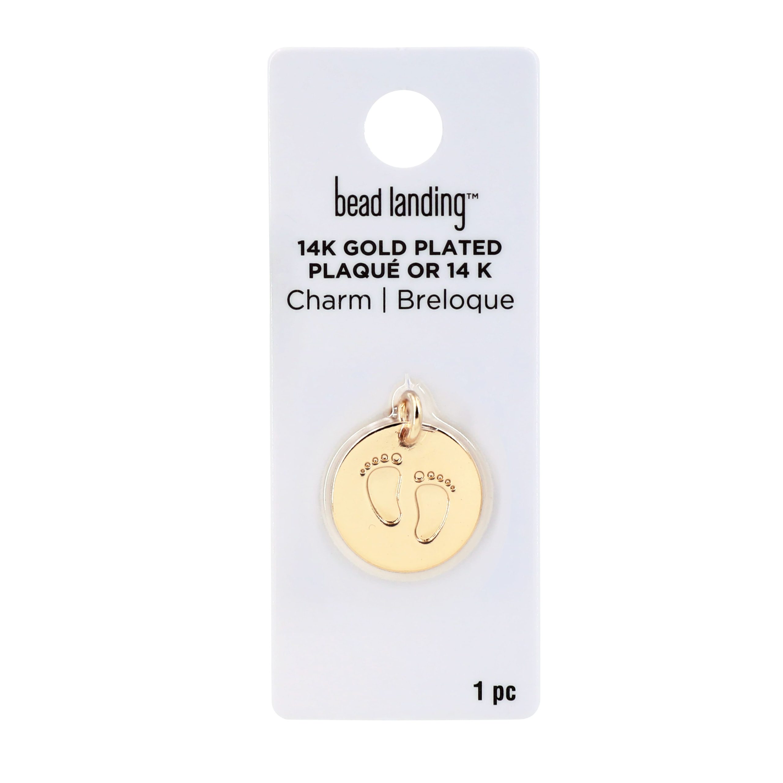 14K Gold Plated Footprints Charm by Bead Landing™ - Image 3