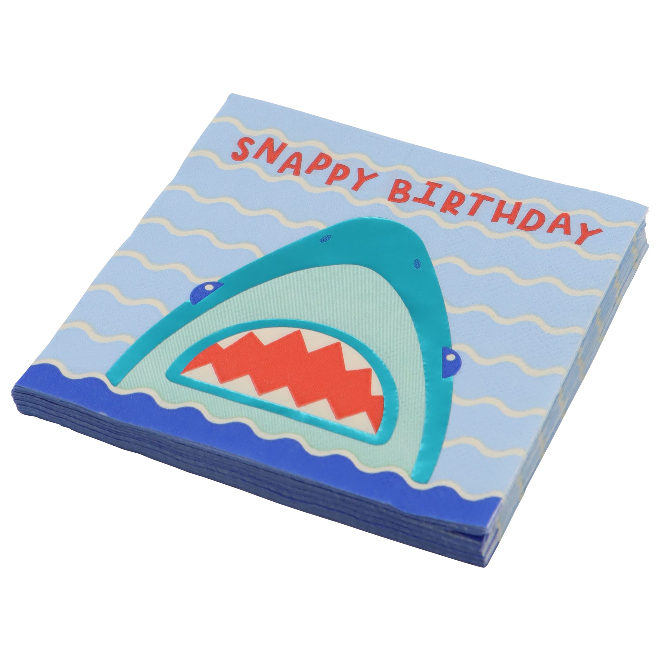 Birthday Shark Beverage Napkins, 20ct. by Celebrate It™ - Image 2