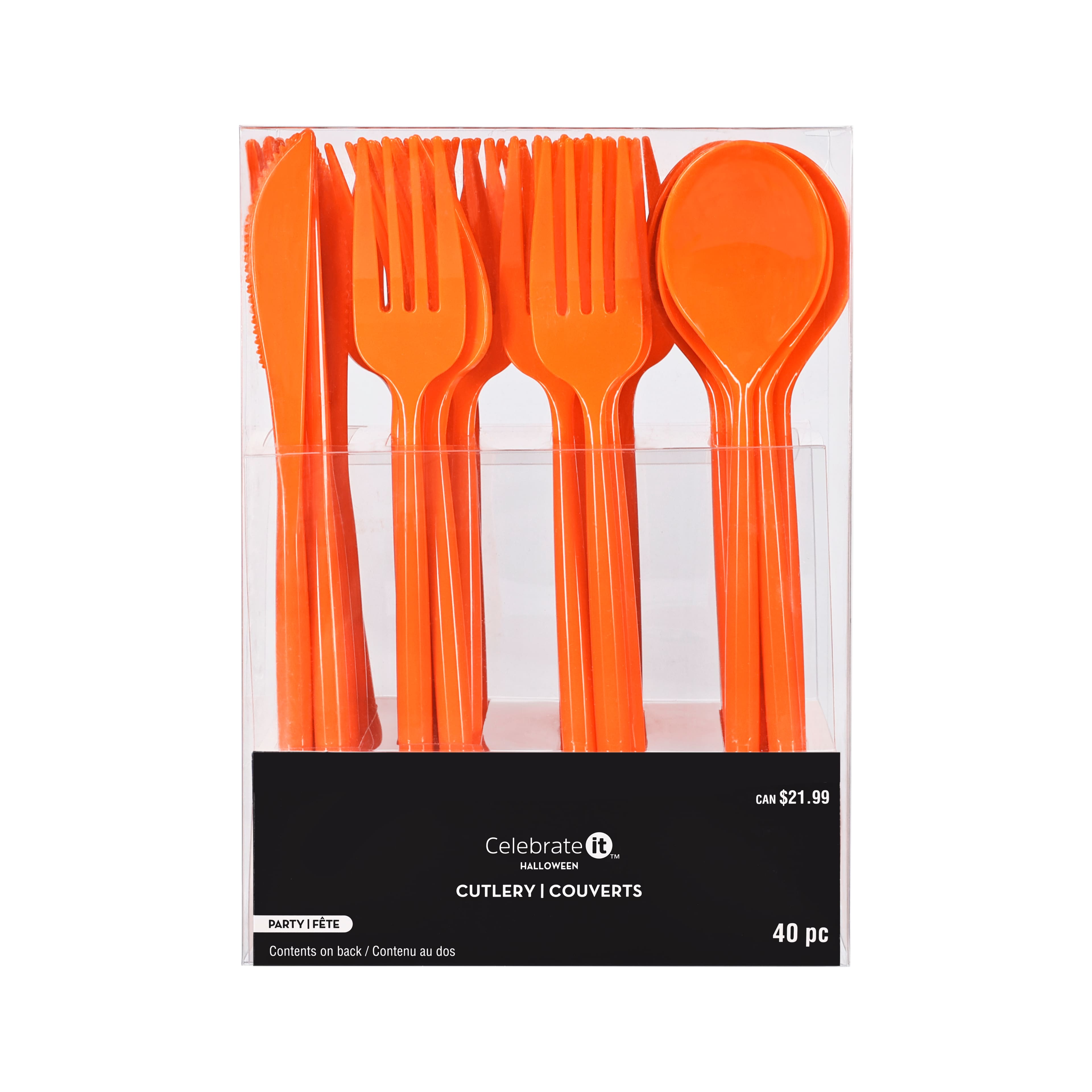Halloween Orange Plastic Cutlery, 40ct. by Celebrate It™