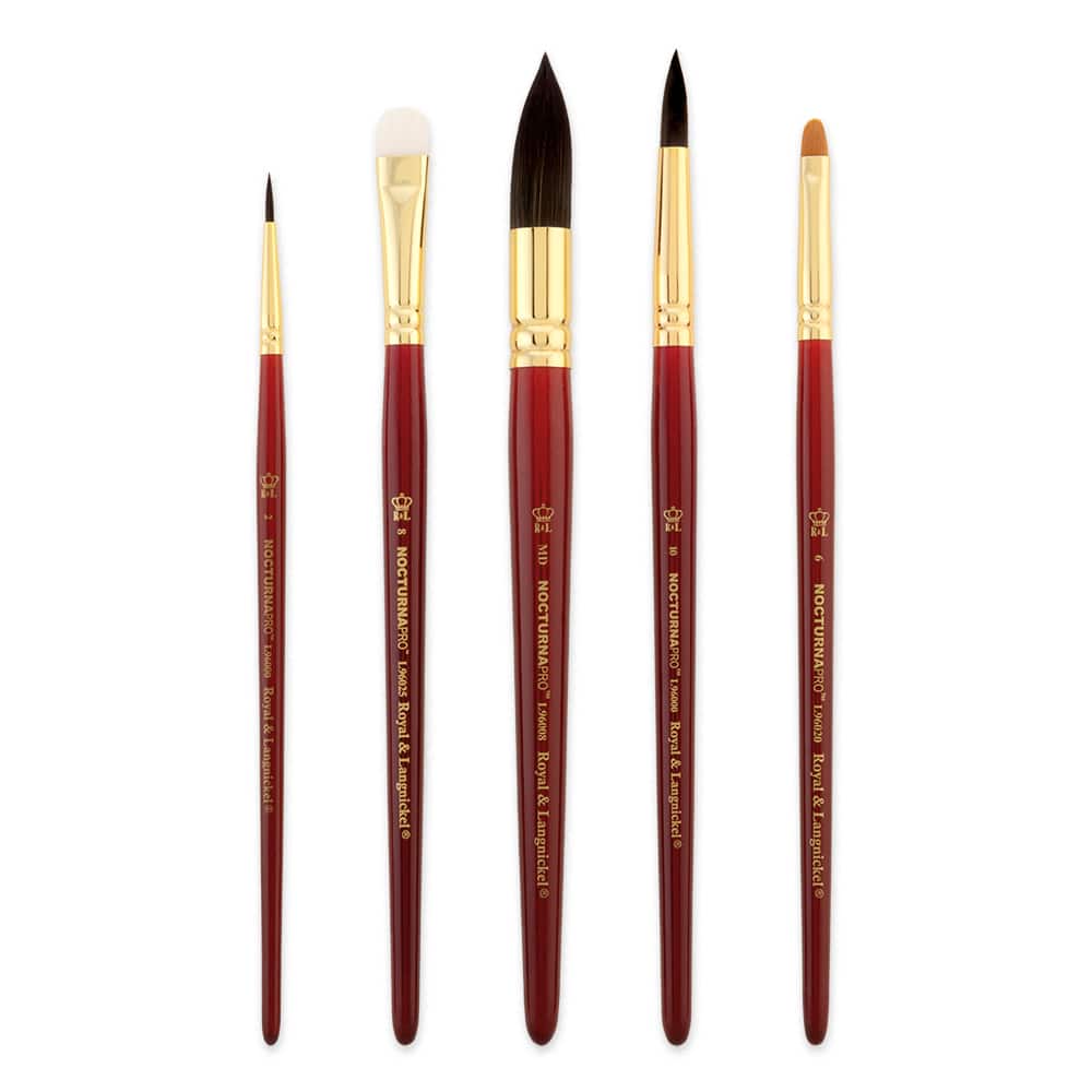 Royal & Langnickel® Nocturna Pro™ Round & Scrubber Variety Brush Set