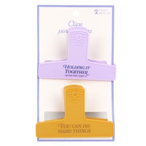 Mother's Day Holding It Together & Hard Things Large Plastic Clips, 2ct.