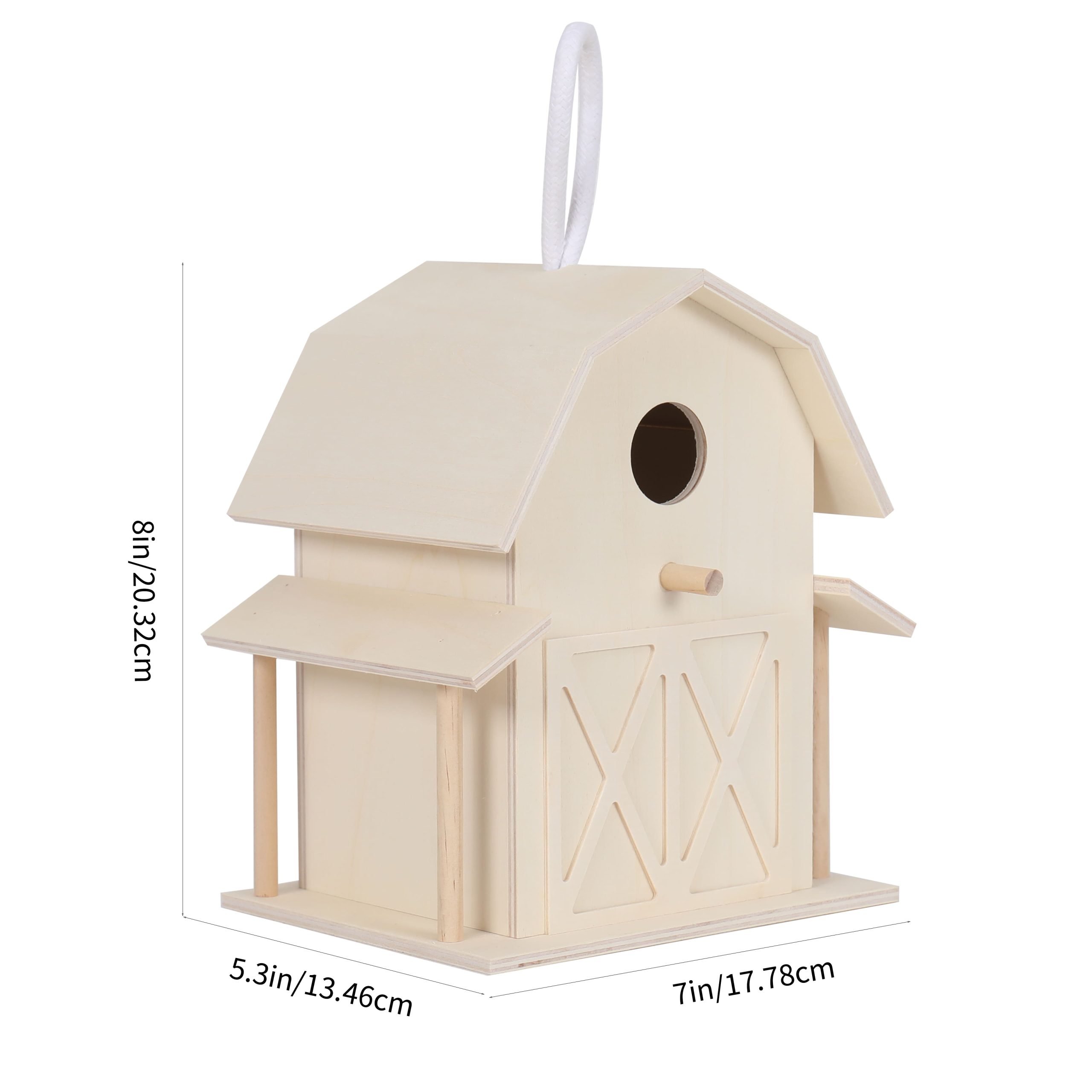 8" Wood Barn Birdhouse by Make Market® - Image 3