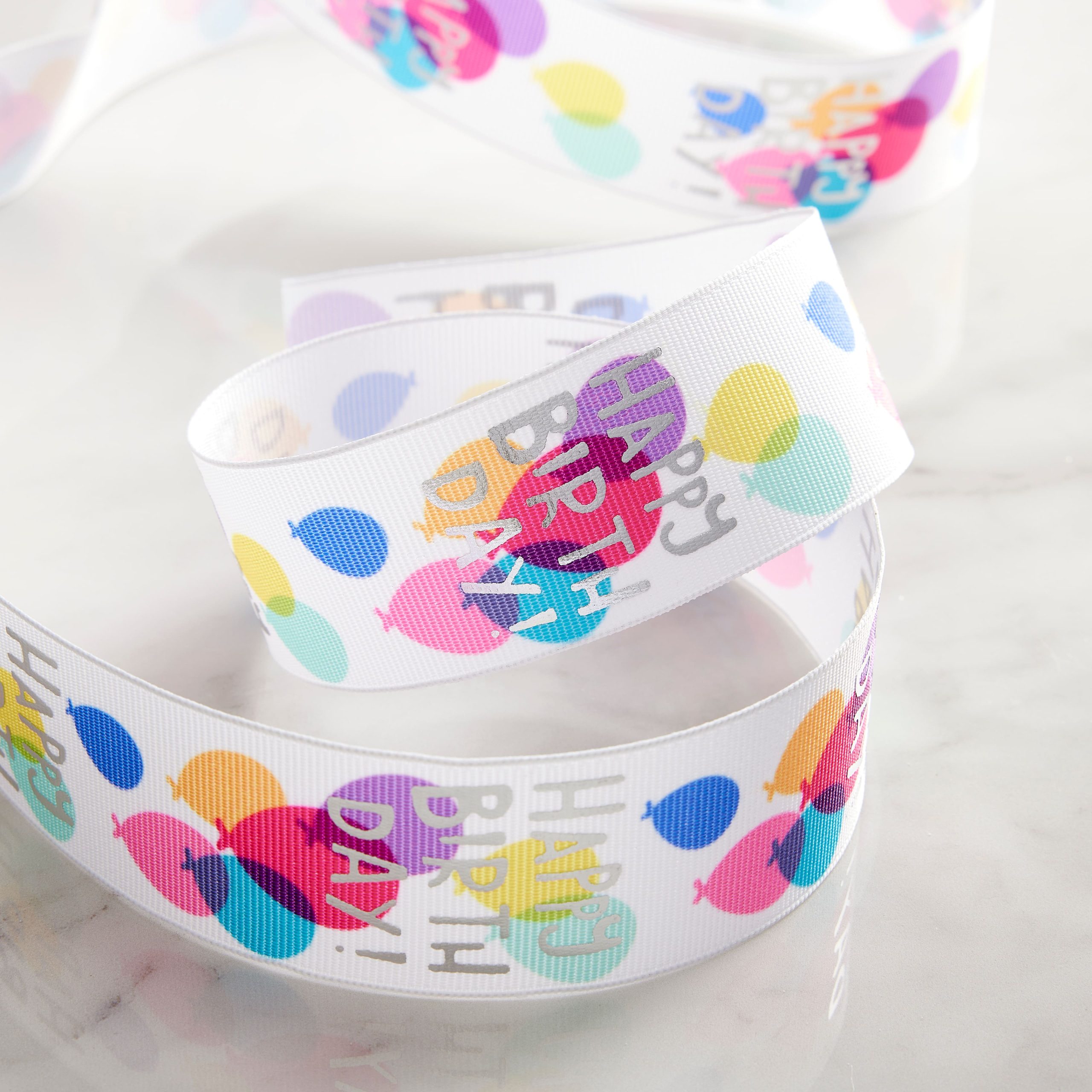 1.5" x 2yd. Happy Birthday Wired Grosgrain Ribbon by Celebrate It® - Image 2