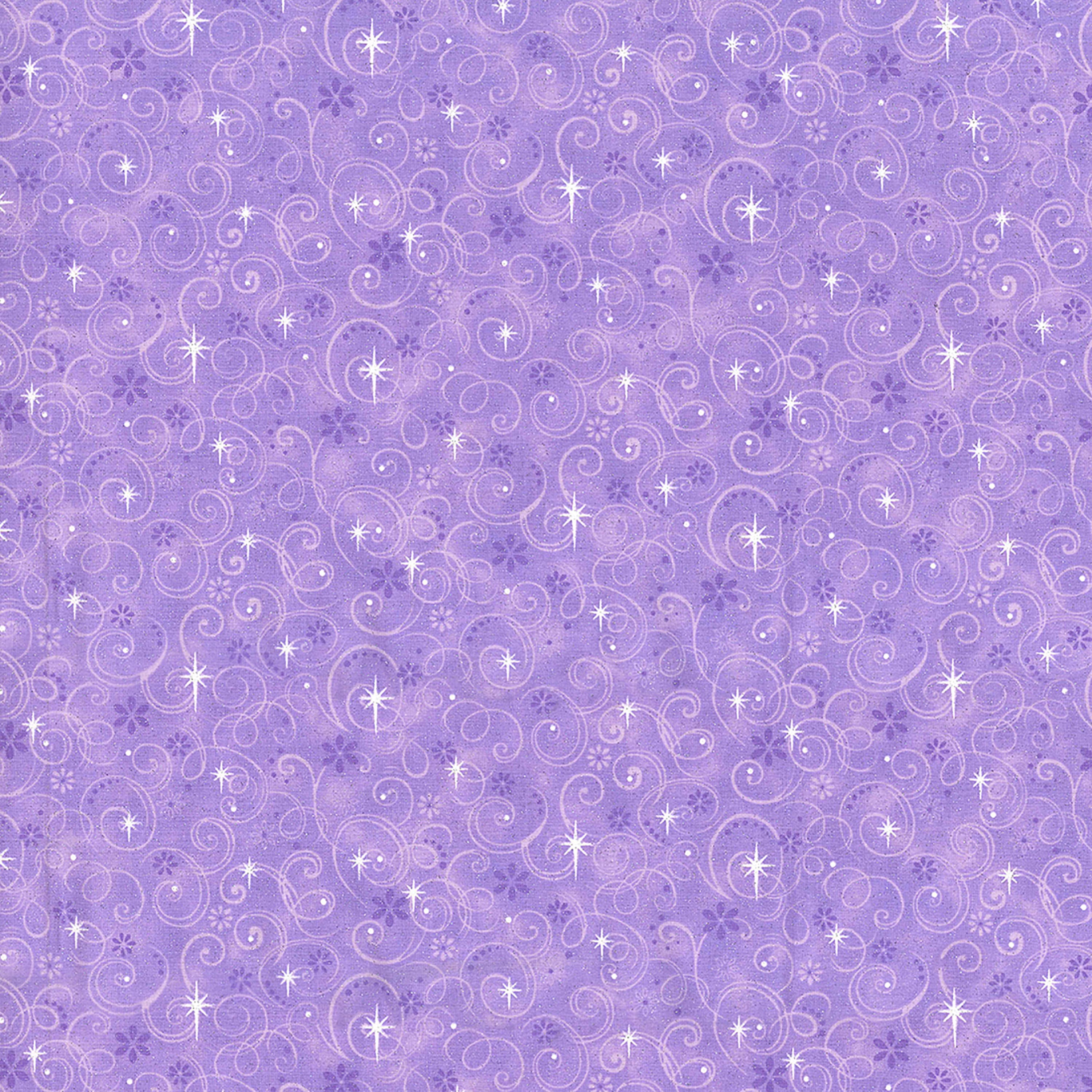 Fabric Traditions Light Purple Swirls Cotton Fabric