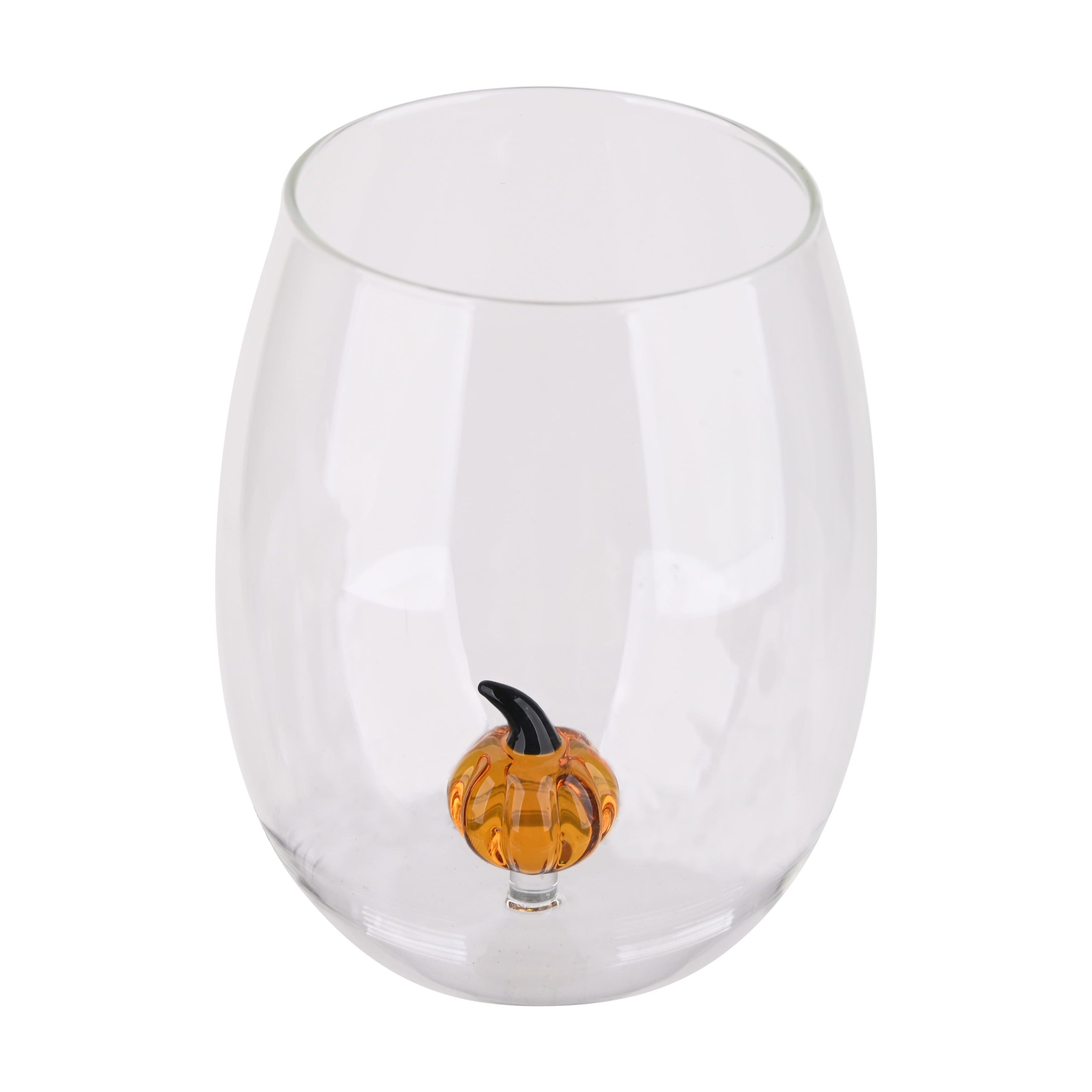 16oz. Pumpkin Icon Stemless Wine Glass by Celebrate It™ - Image 3