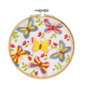 6" Butterflies Embroidery Kit by Loops & Threads®