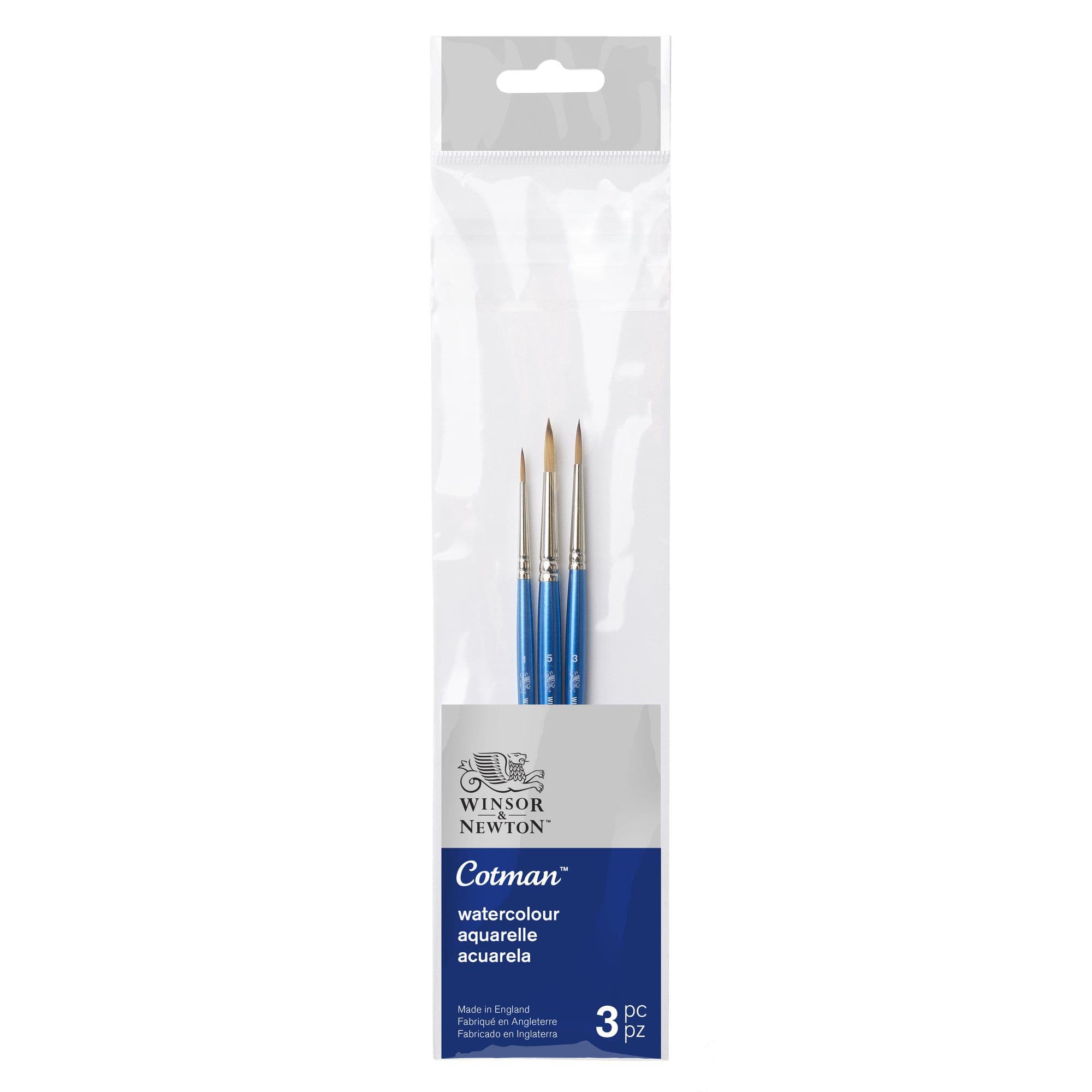 Winsor & Newton® Cotman® 3 Piece Round Brush Set 1