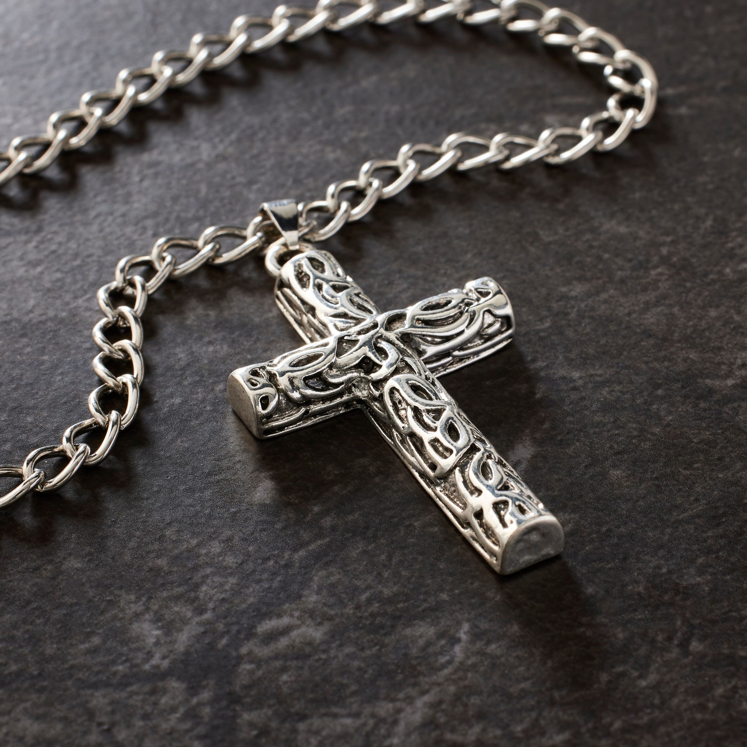 Antique Silver Filigree Cross Pendant by Bead Landing™ - Image 2