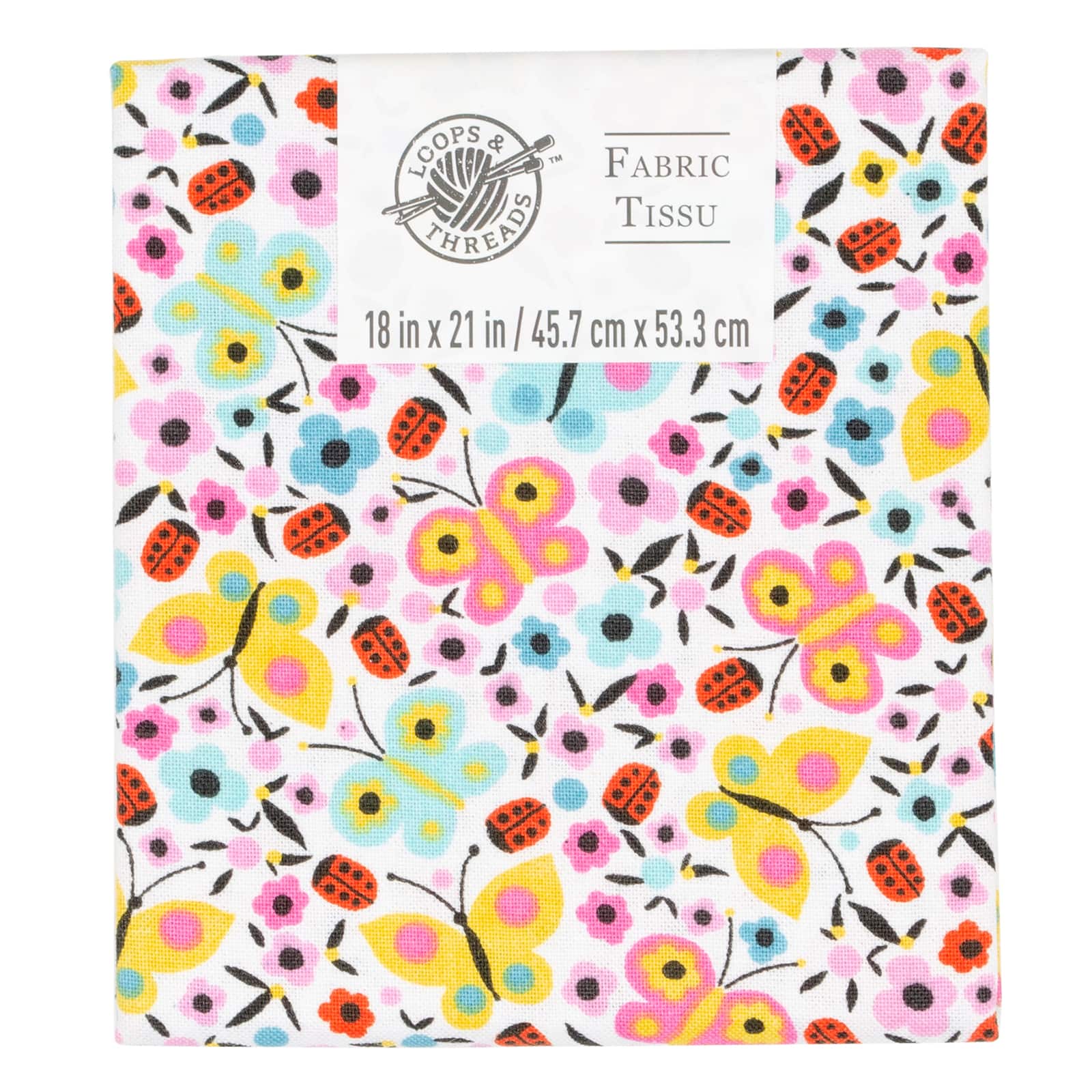 Colorful Butterflies Cotton Fabric by Loops & Threads™