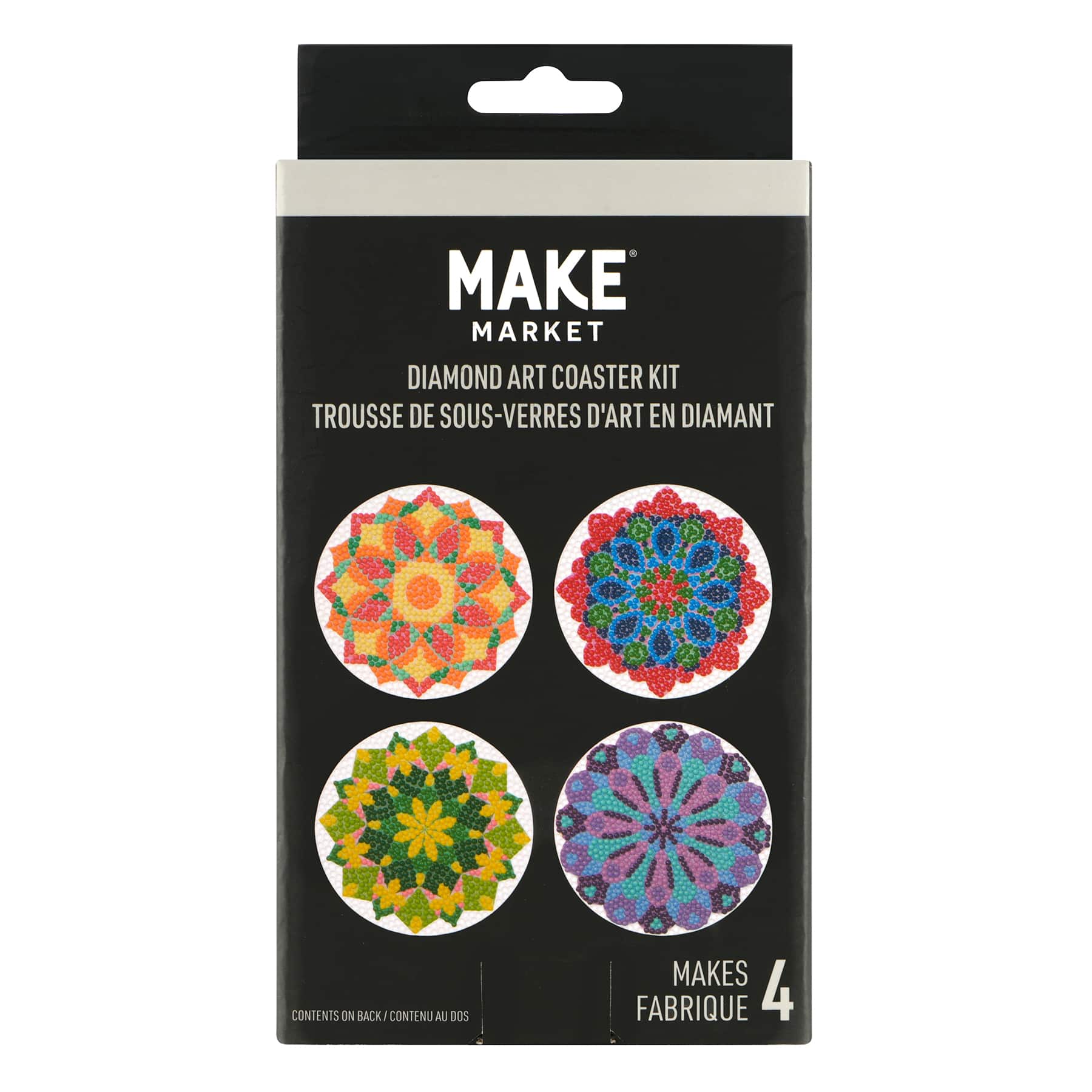 Round Mandala Diamond Art Coaster Kit by Make Market® - Image 4