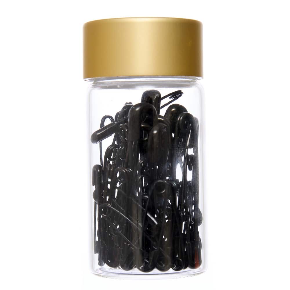 Gold Notion Mixed Black Safety Pins, 50ct. by Loops & Threads®