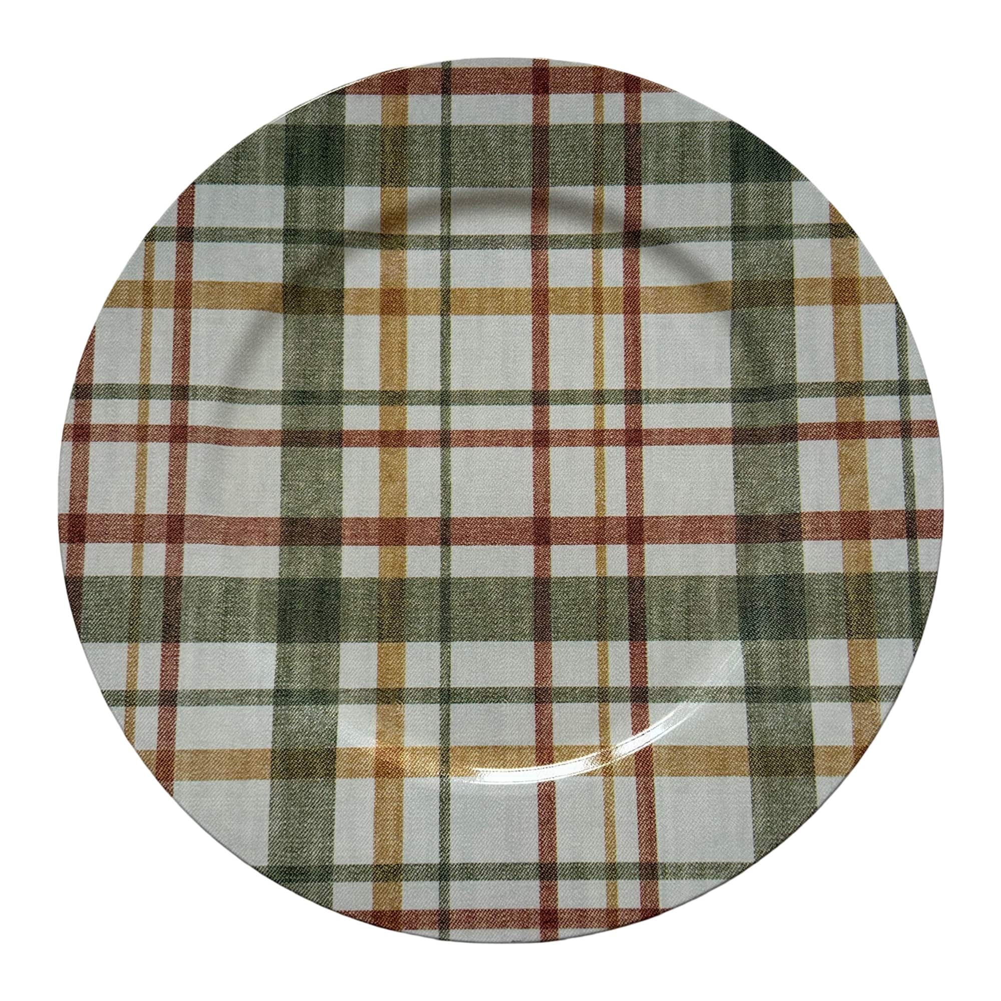 13" Thanksgiving Plaid Charger Plates, 4ct. by Celebrate It™ - Image 3