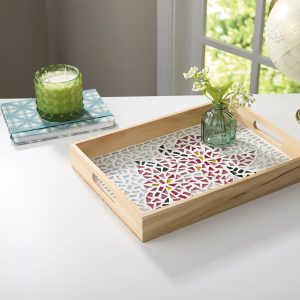 10" x 14" Pink Flowers Mosaic Tray Kit by Make Market®