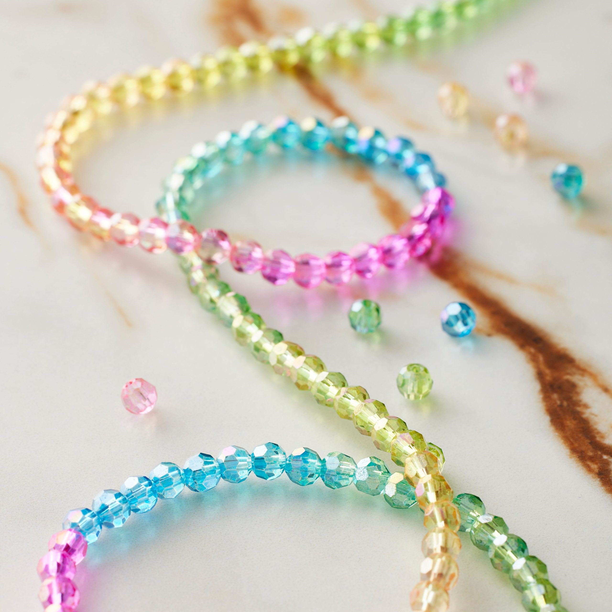Rainbow Glass Faceted Round Beads, 3.5mm by Bead Landing™ - Image 2