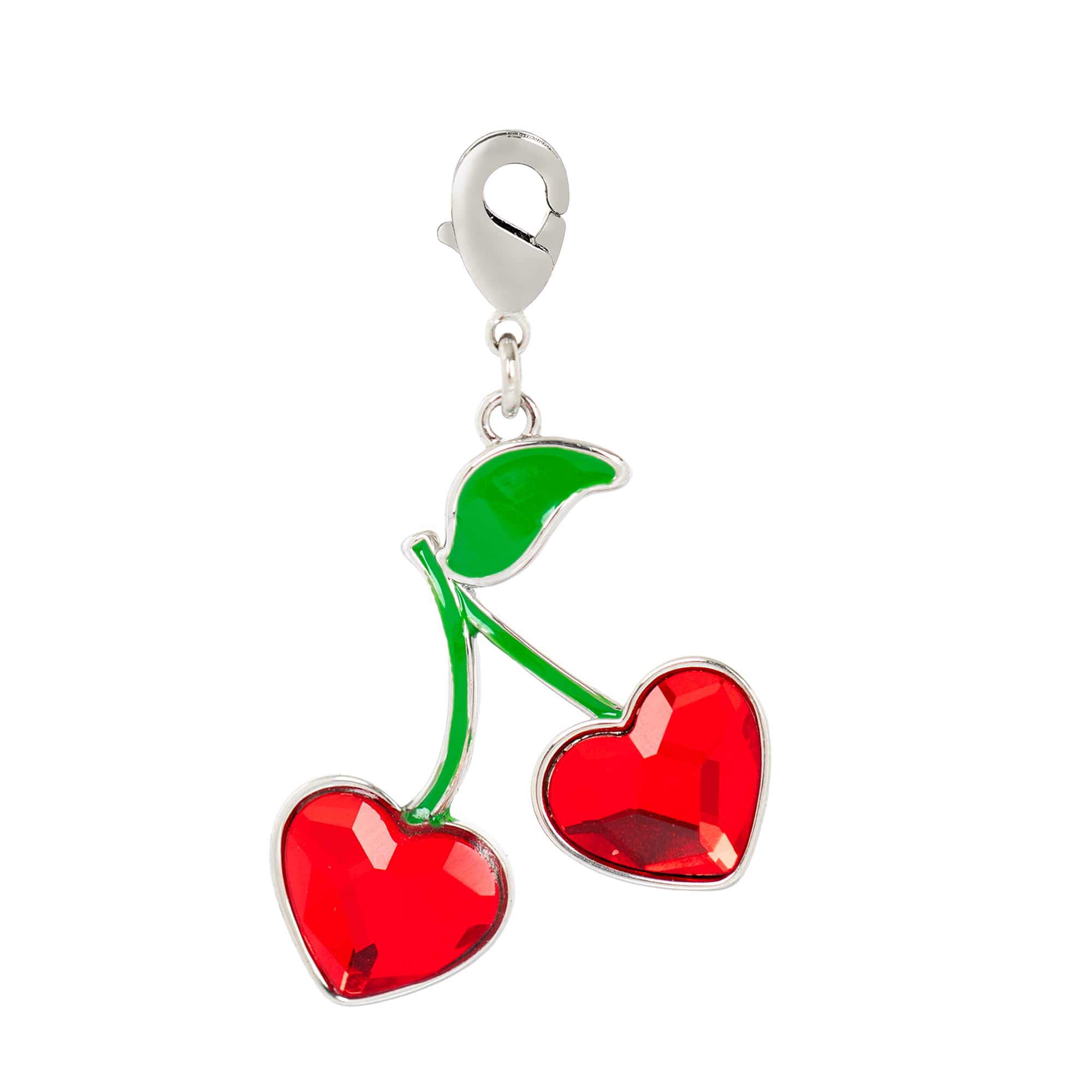 Large Heart Cherries Austrian Crystal Charm by Bead Landing™