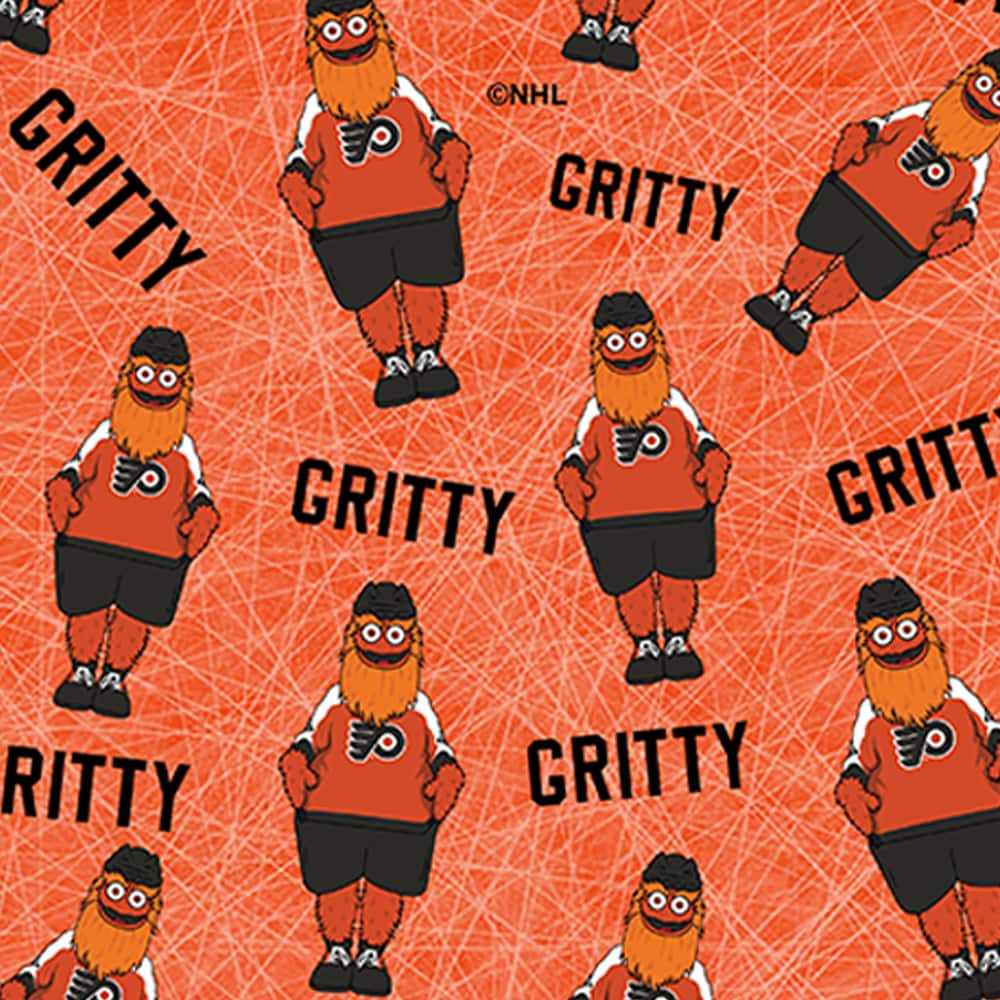 NHL Philadelphia Flyers Packed Gritty Cotton Fabric