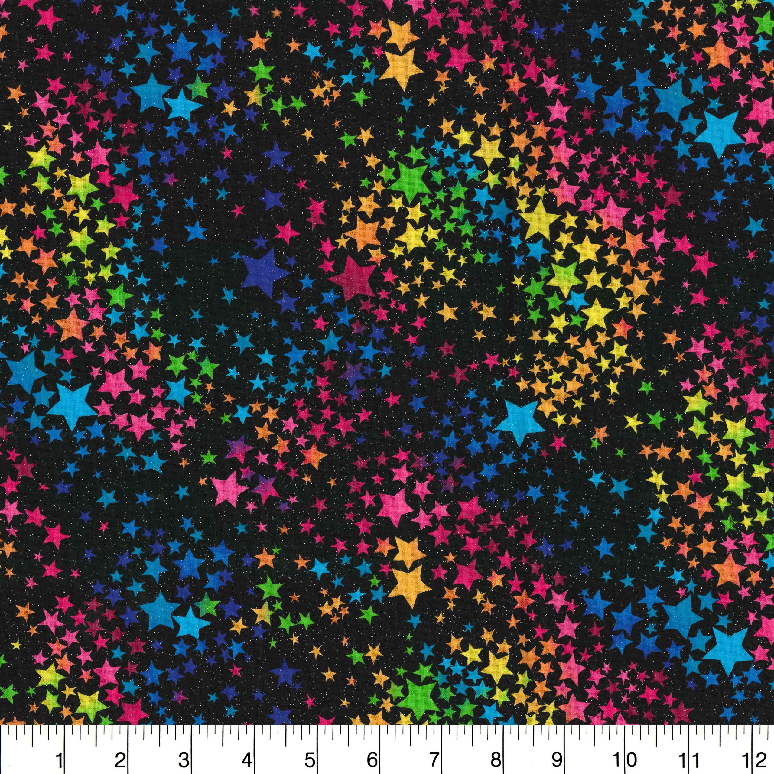 Fabric Traditions Rainbow Stars Cotton Fabric - Image 2