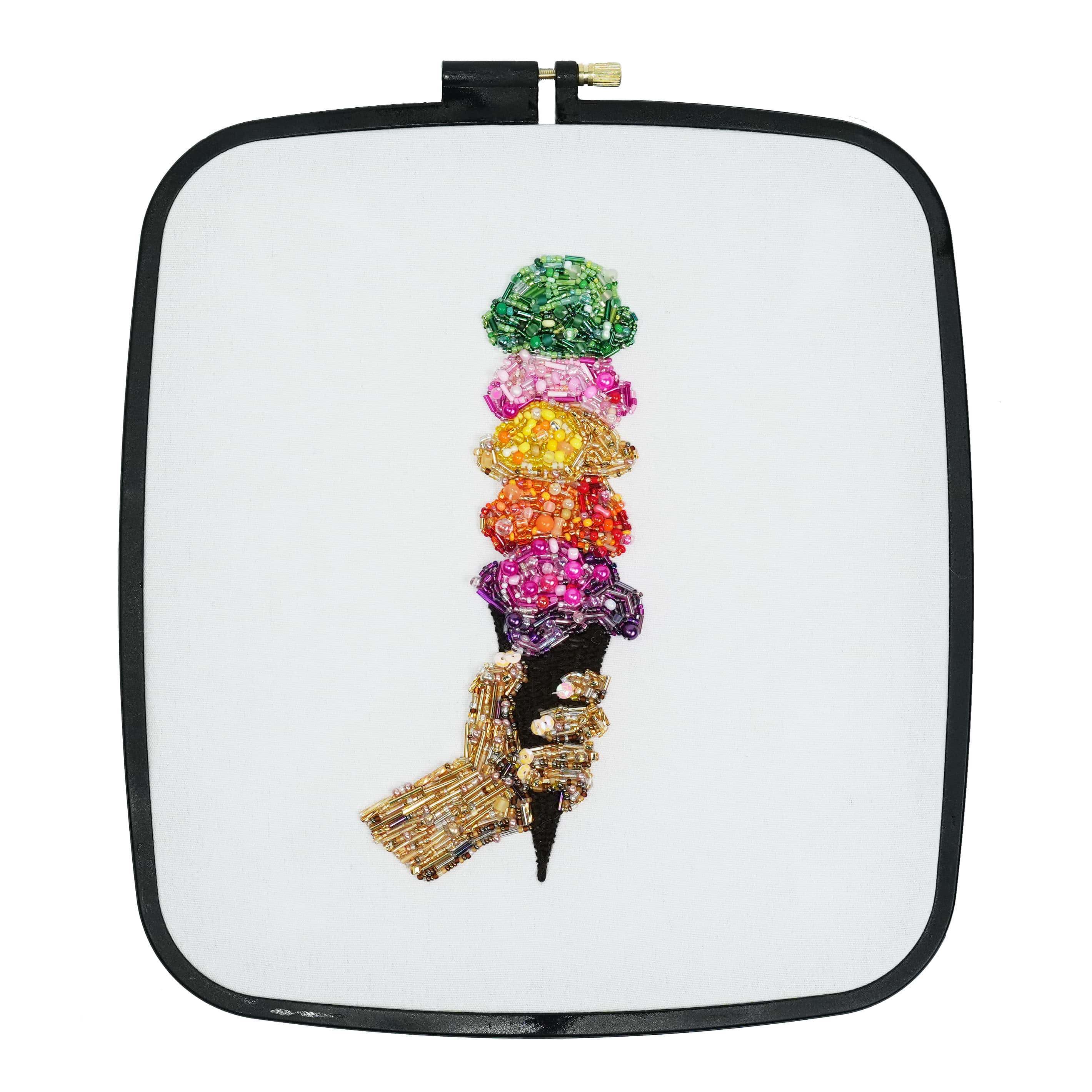 Jonathan Adler x Michaels Ice Cream Cone Bead Embroidery Kit
