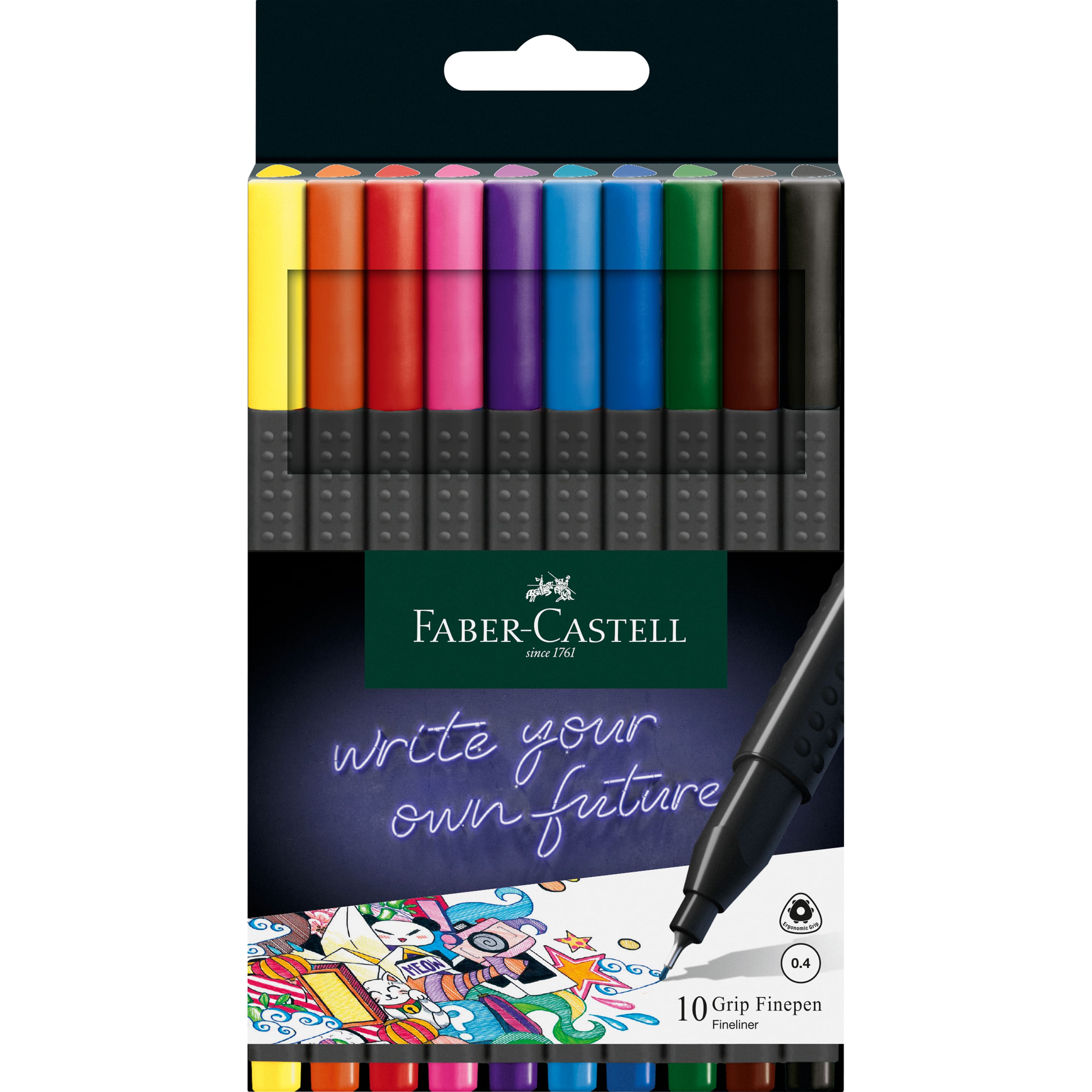 Faber-Castell® 10 Color Grip Finepen Set