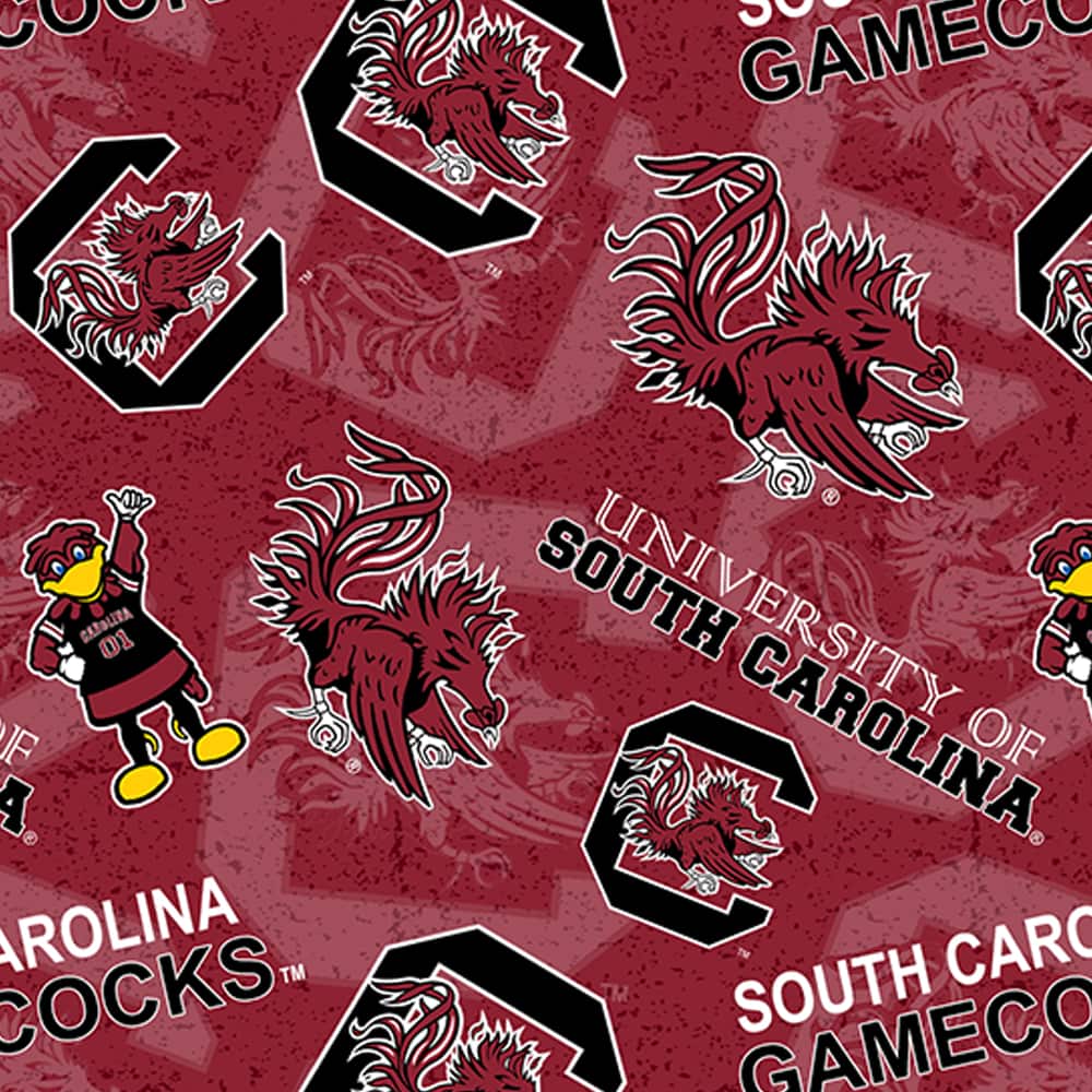 NCAA University of South Carolina Tone-on-Tone Cotton Fabric