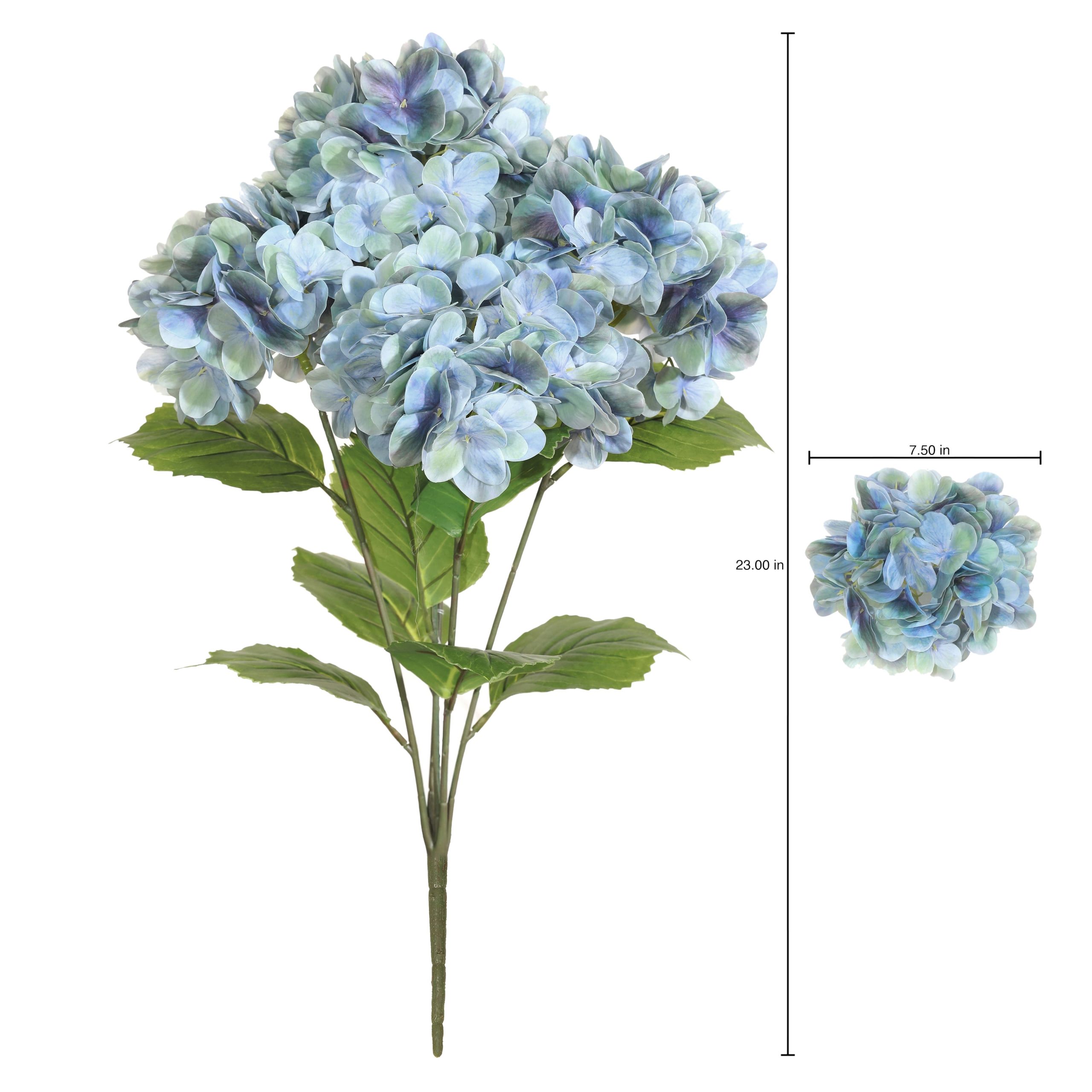 23" Green & Blue Hydrangea Bush by Ashland® - Image 3
