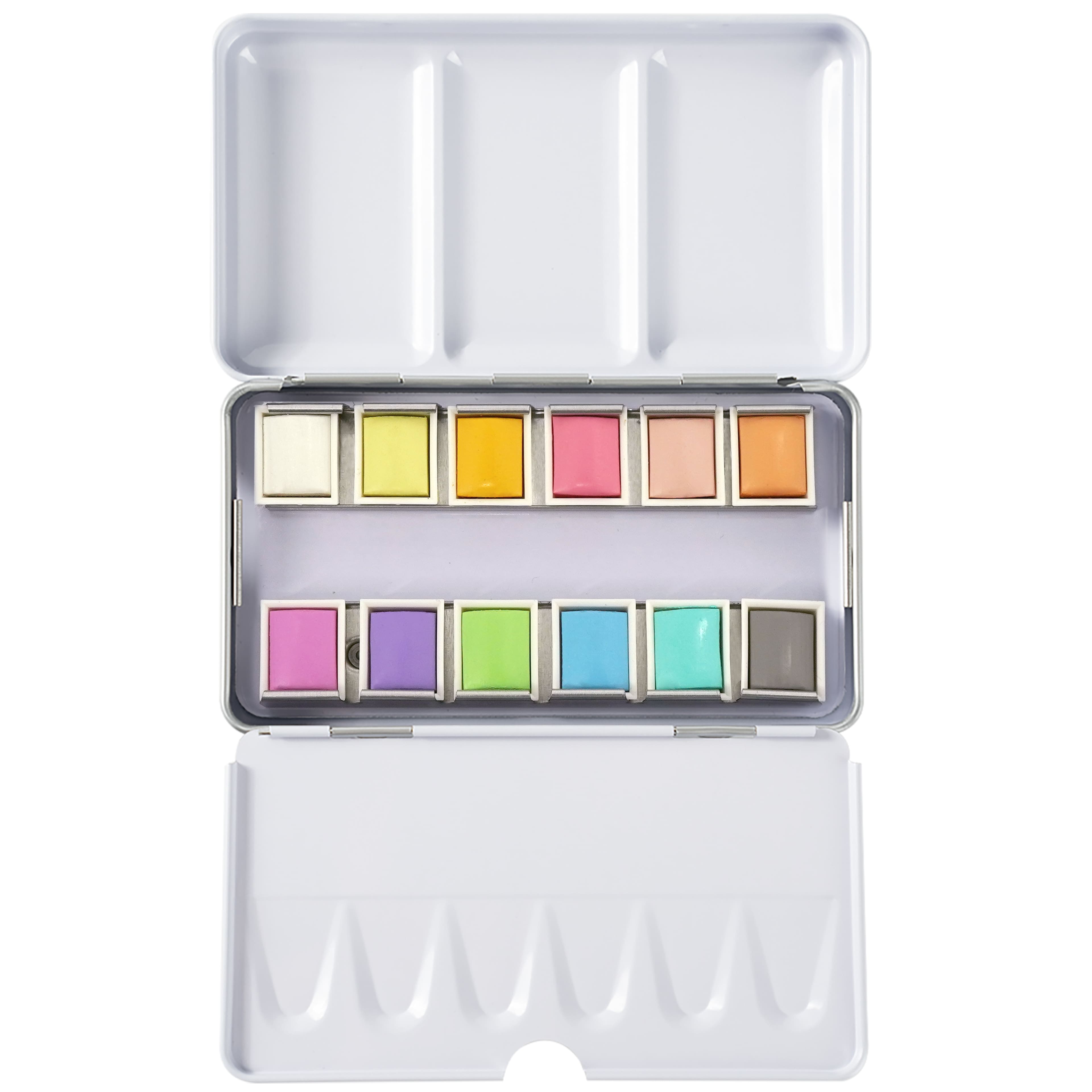 12 Half Pans Pastel Watercolor Set by Artist's Loft™