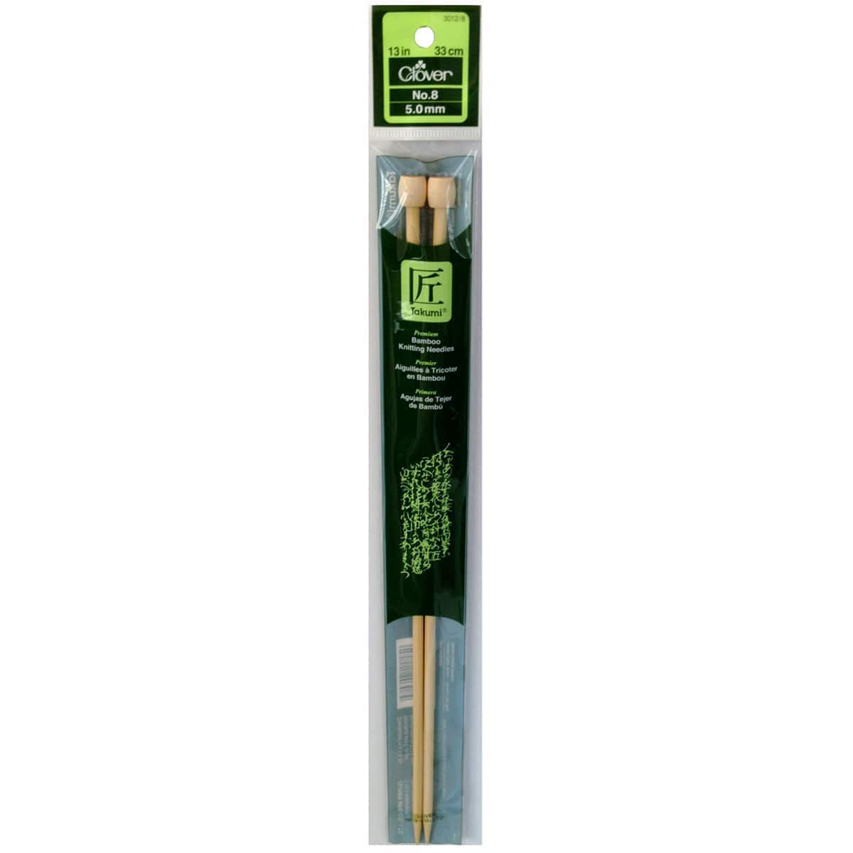 Takumi Bamboo Single Pointed Knitting Needles, 13"
