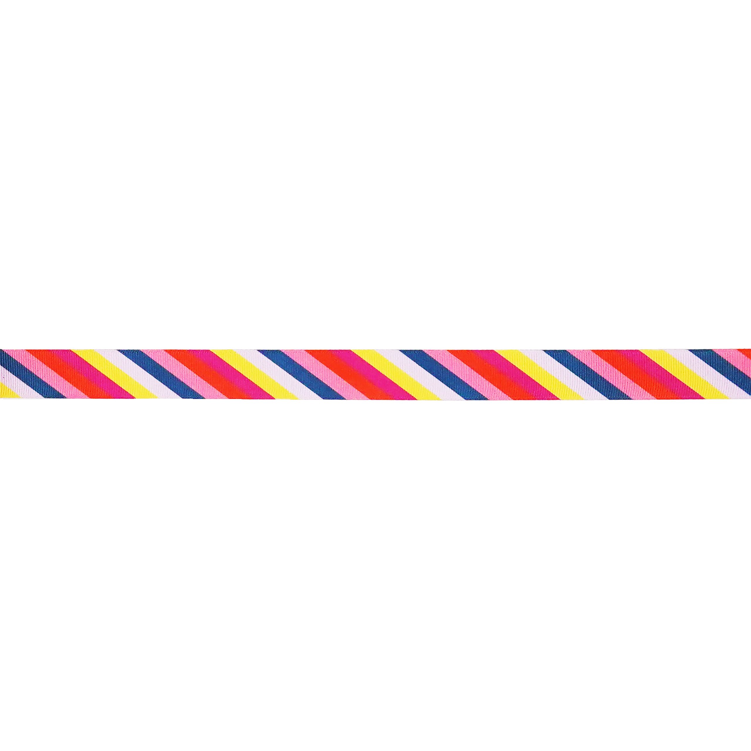 7/8" x 4yd. Multicolor Stripes Grosgrain Ribbon by B2C™ - Image 3