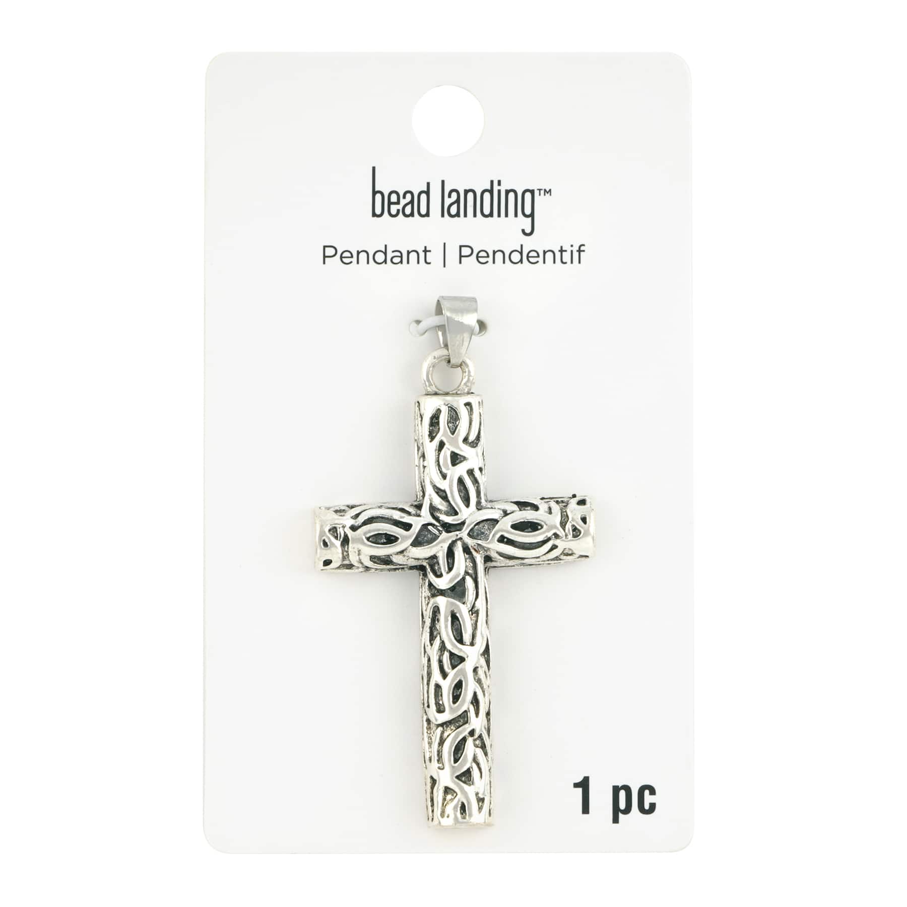 Antique Silver Filigree Cross Pendant by Bead Landing™ - Image 3