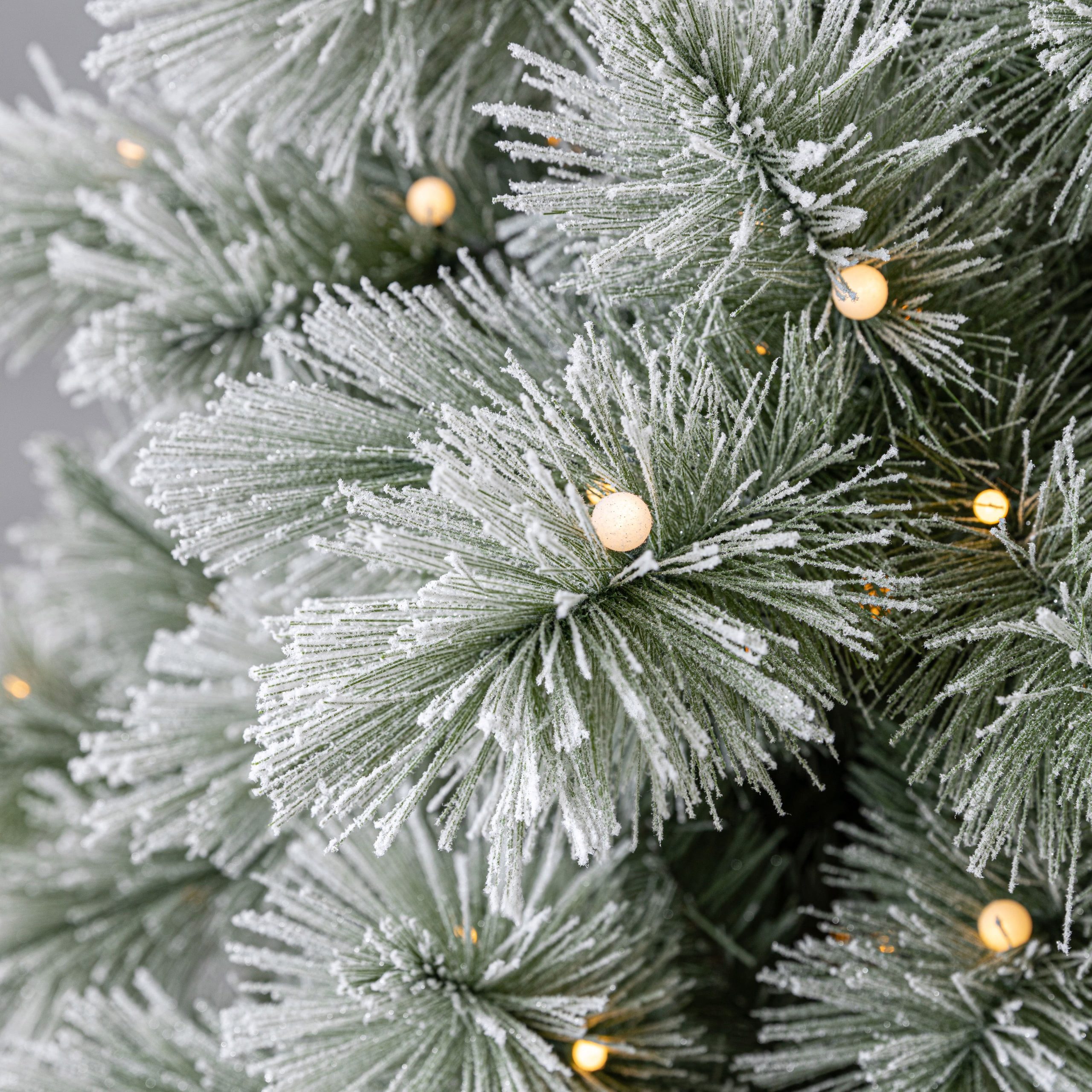 7.5ft. Pre-Lit Snowberry Pine Artificial Christmas Tree, Quick Set® Color Changing G9 & G15 LED Lights by Ashland® - Image 3