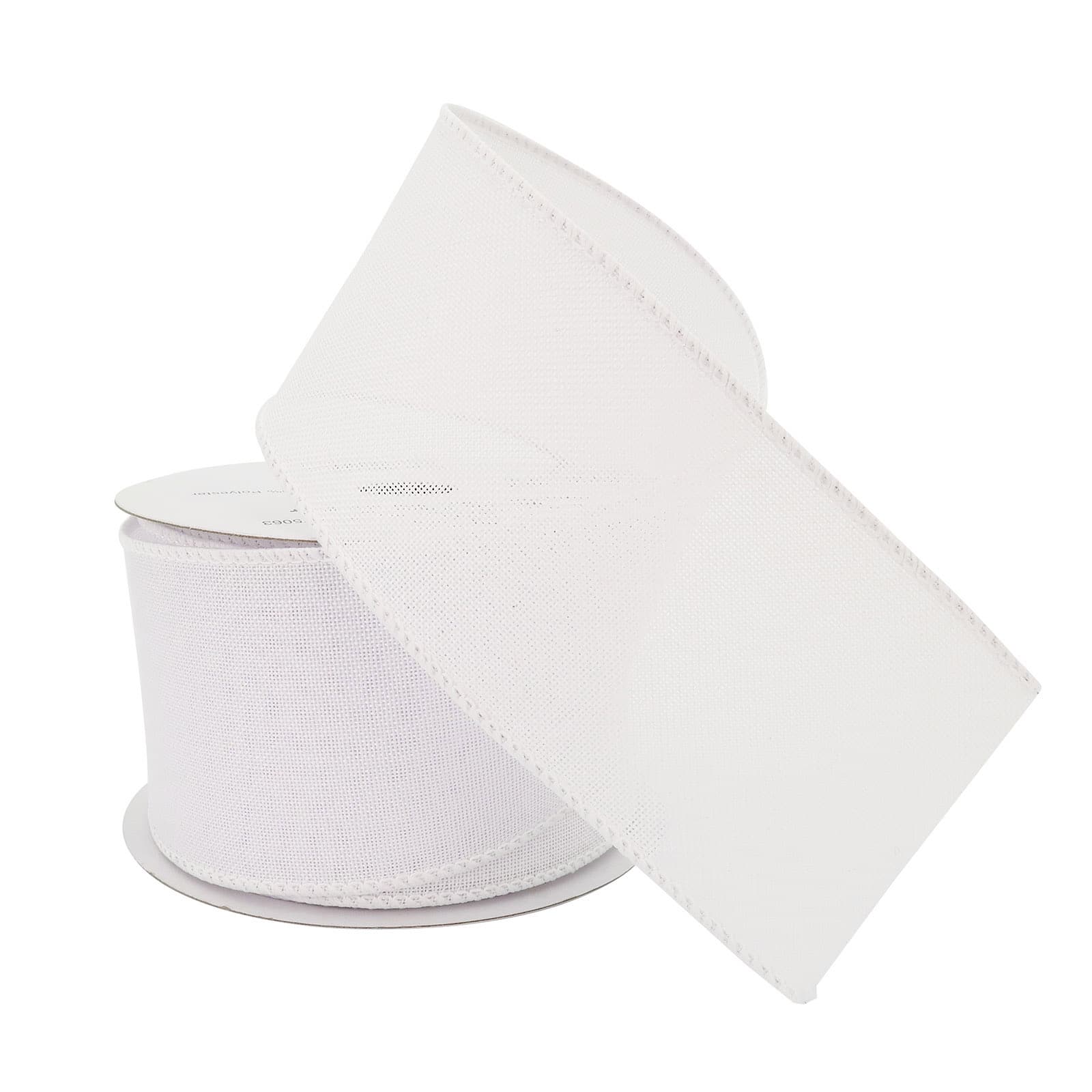 2.5" x 25ft. Faux Linen Wired Ribbon by Celebrate It™ Décor - Image 2