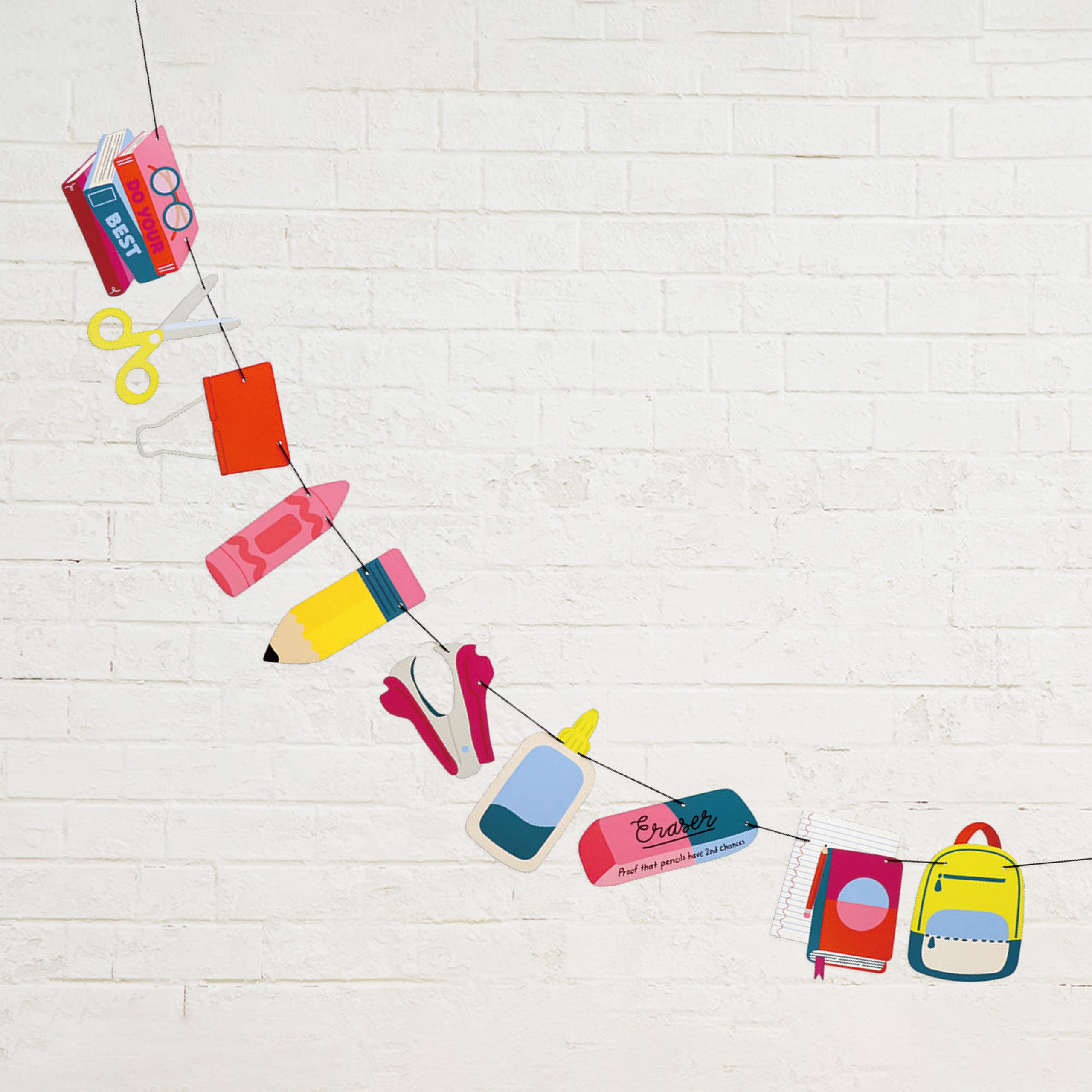 School Supplies Paper Garland by B2C™ - Image 3
