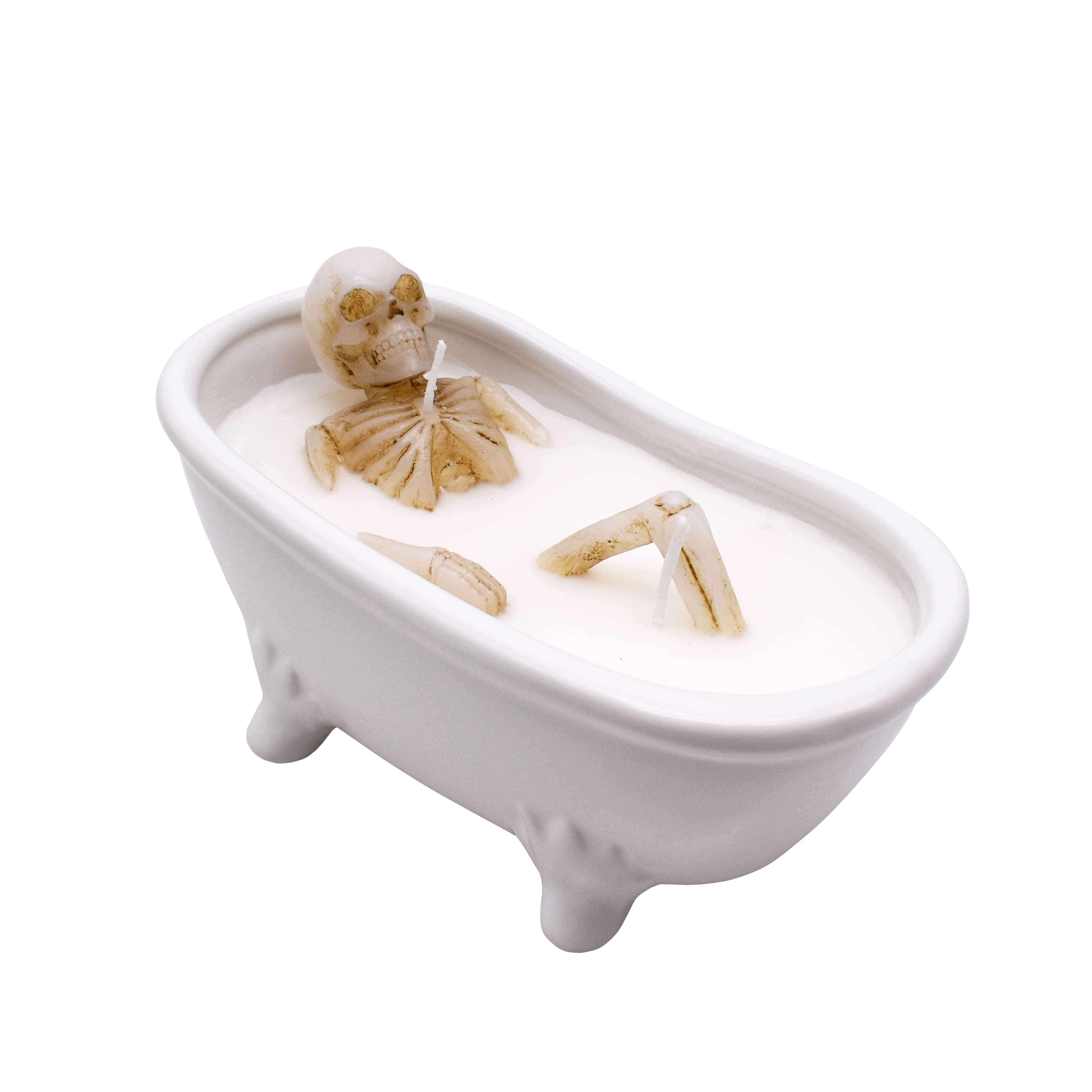 6.75" Haunted Hayride Scented Bathtub Skeleton Candle by Ashland®