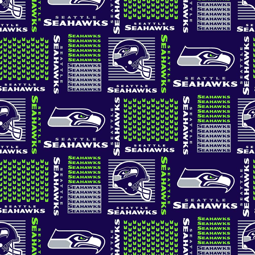 NFL Seattle Seahawks Block Logo Cotton Fabric