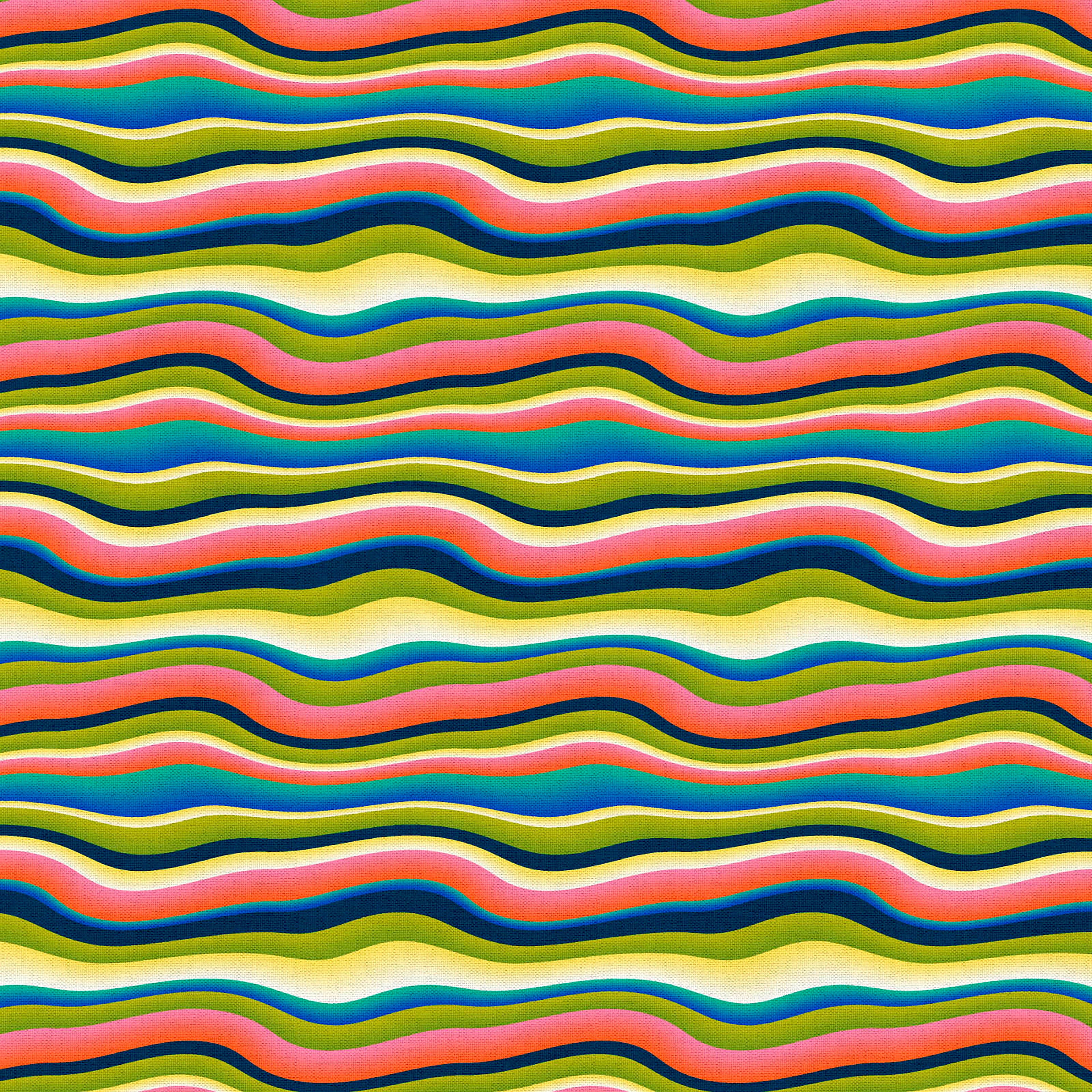 Fabric Editions Multicolor Belle Stripe Cotton Fabric