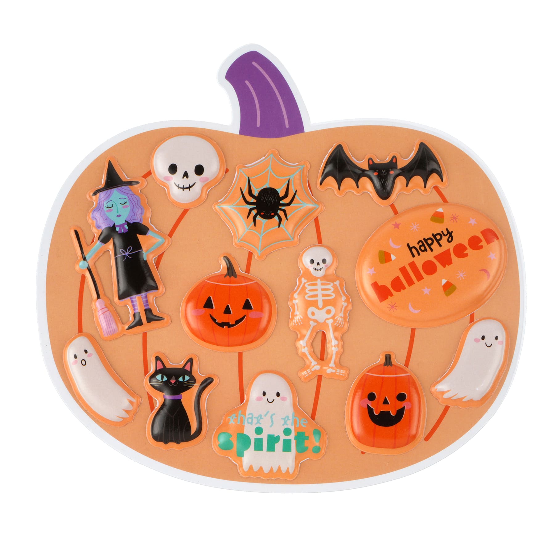Halloween Pumpkin Puffy Stickers by Creatology™