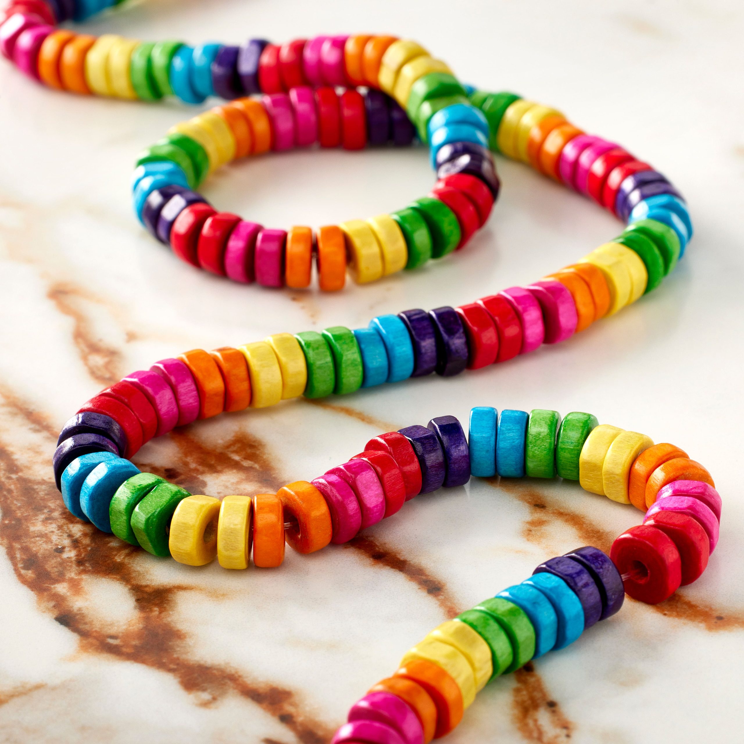 Multicolored Wood Heishi Beads by Bead Landing™ - Image 2