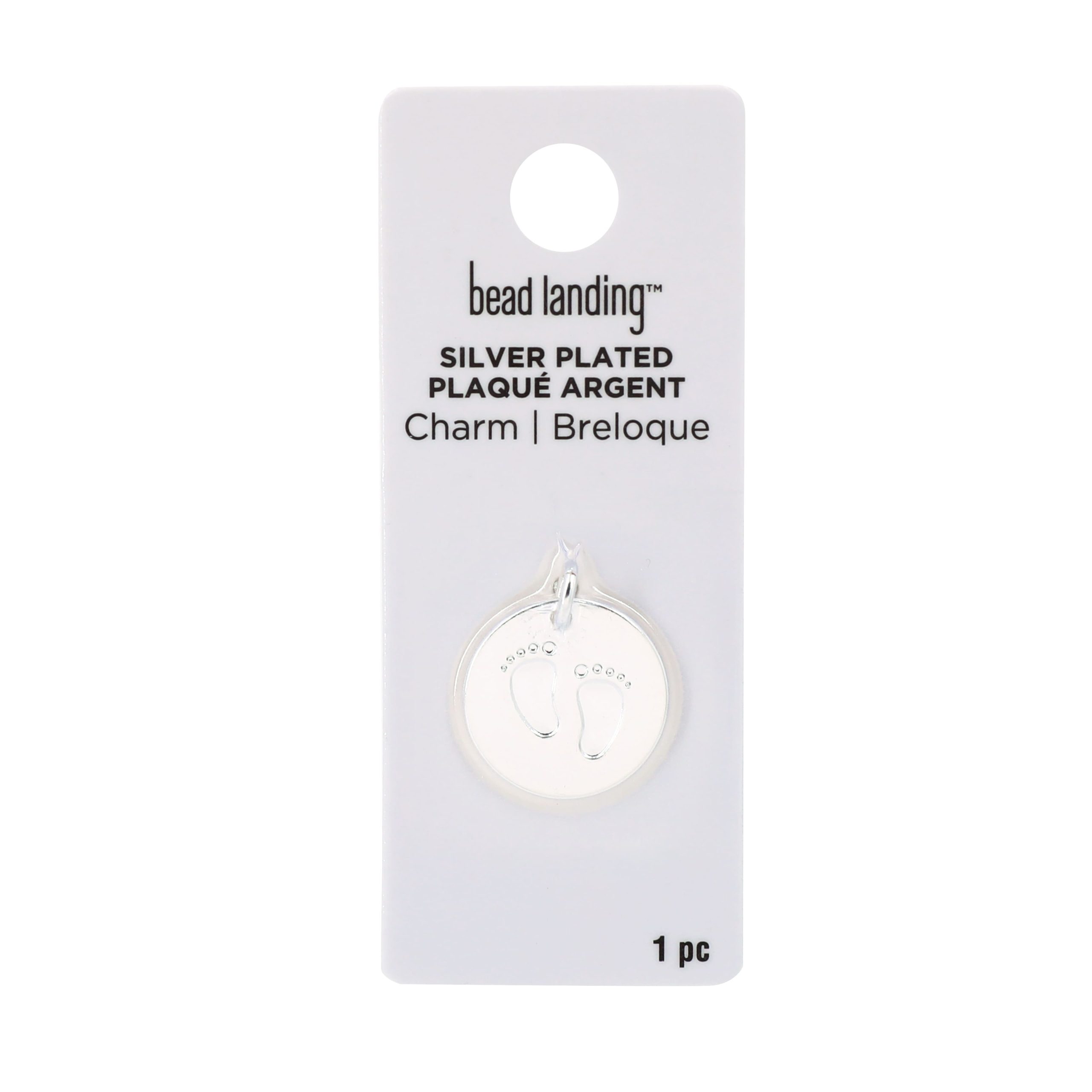 Silver Plated Footprints Charm by Bead Landing™ - Image 3