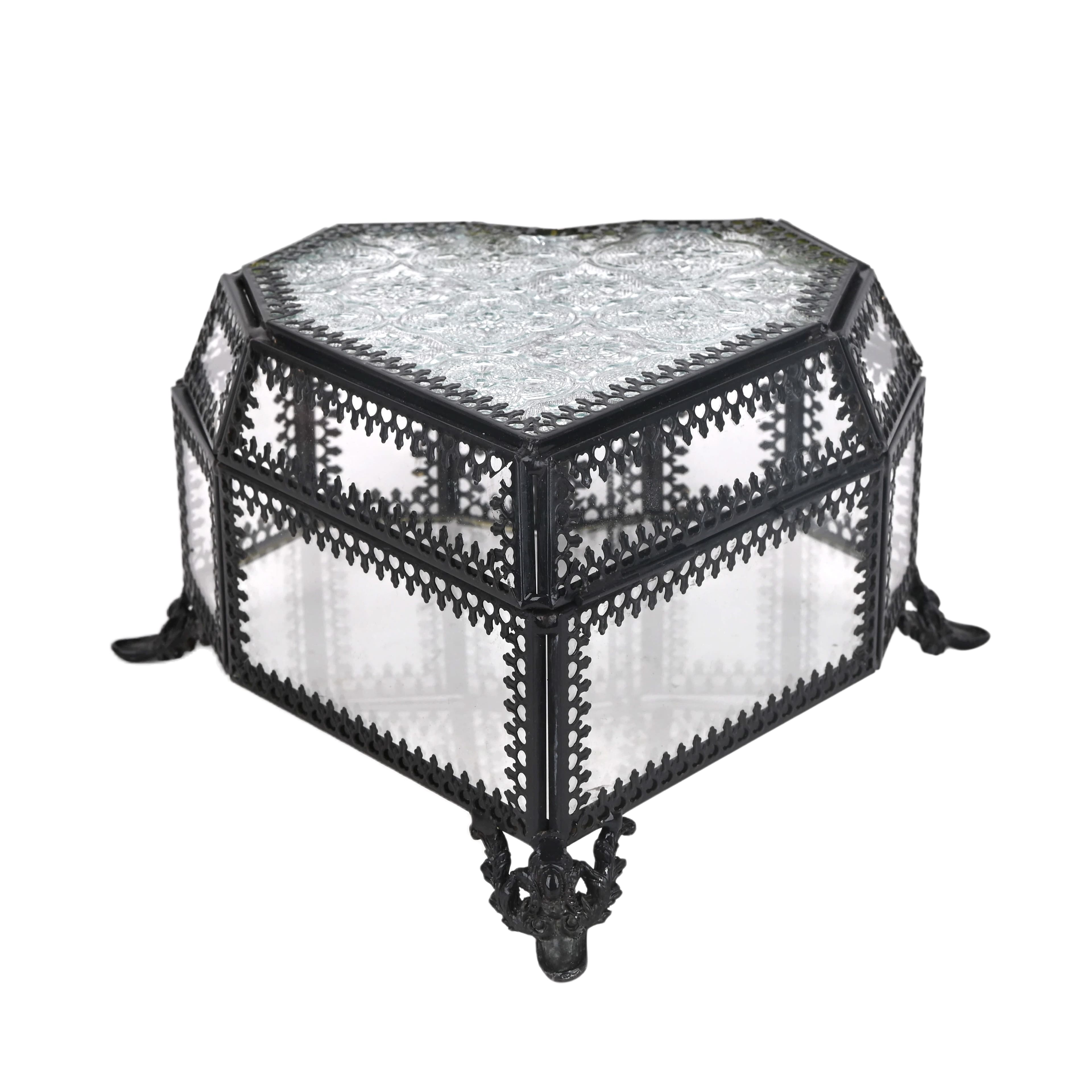 6.5" Glass Heart Terrarium by Ashland®