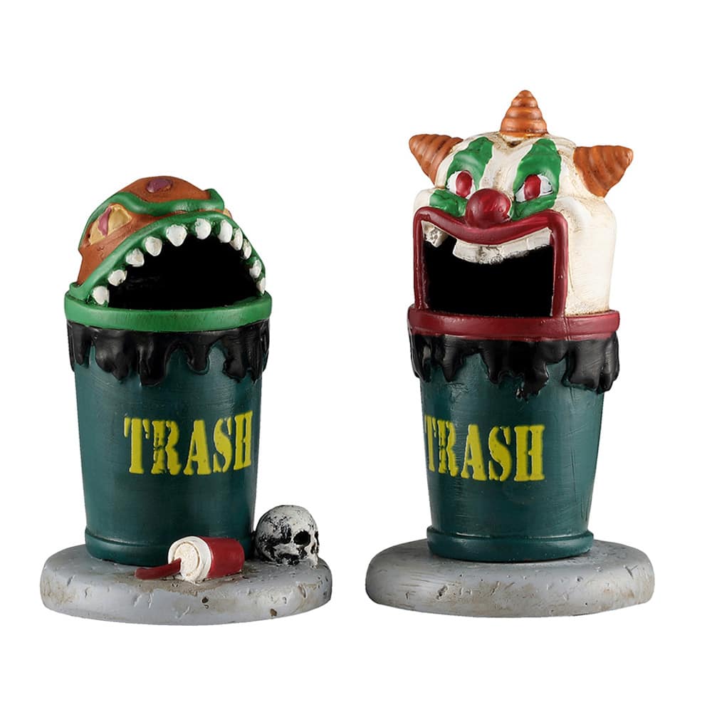 Lemax® Spooky Town® Terrifying Trash Can Set, 2ct.