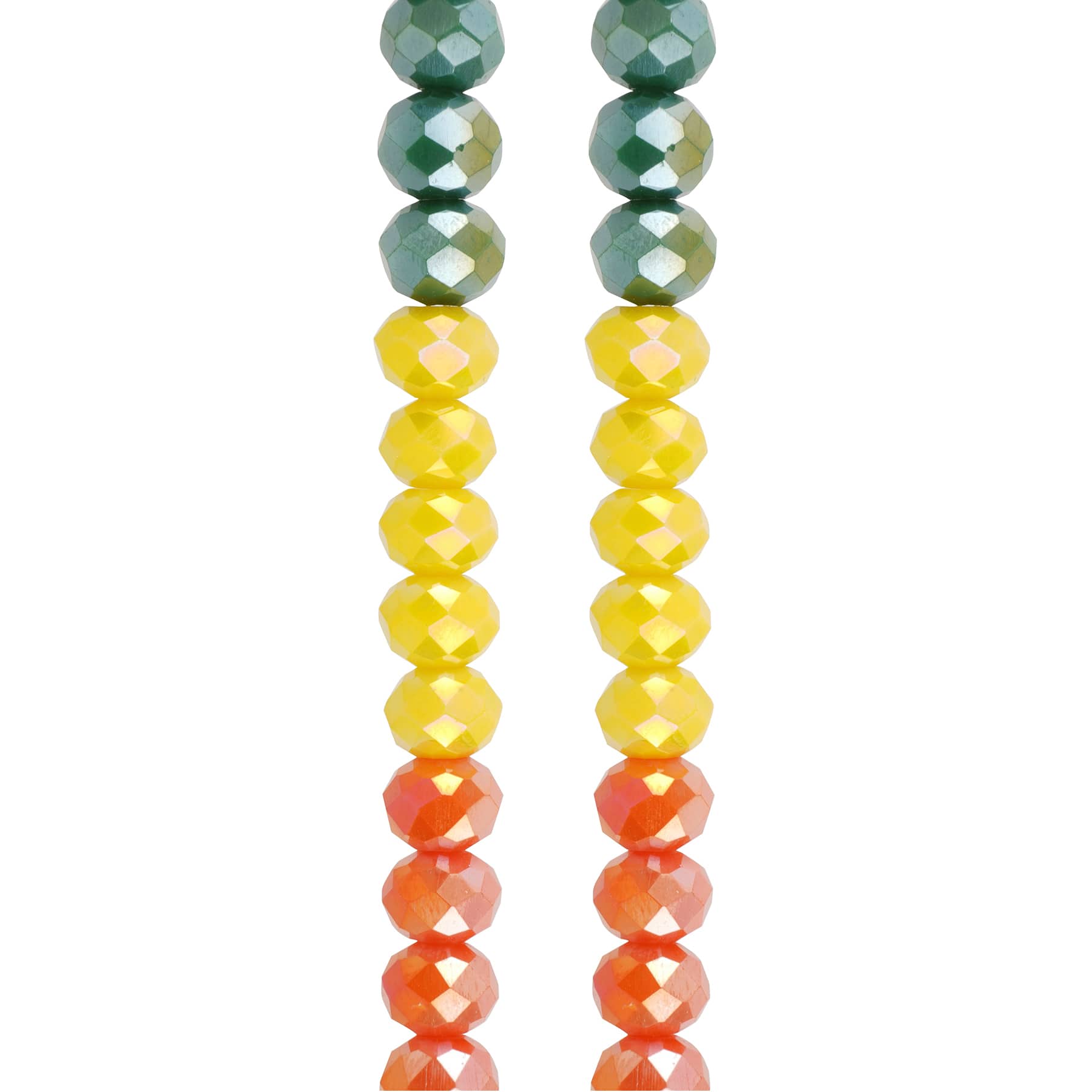 Rainbow AB Faceted Glass Rondelle Beads, 6mm by Bead Landing™