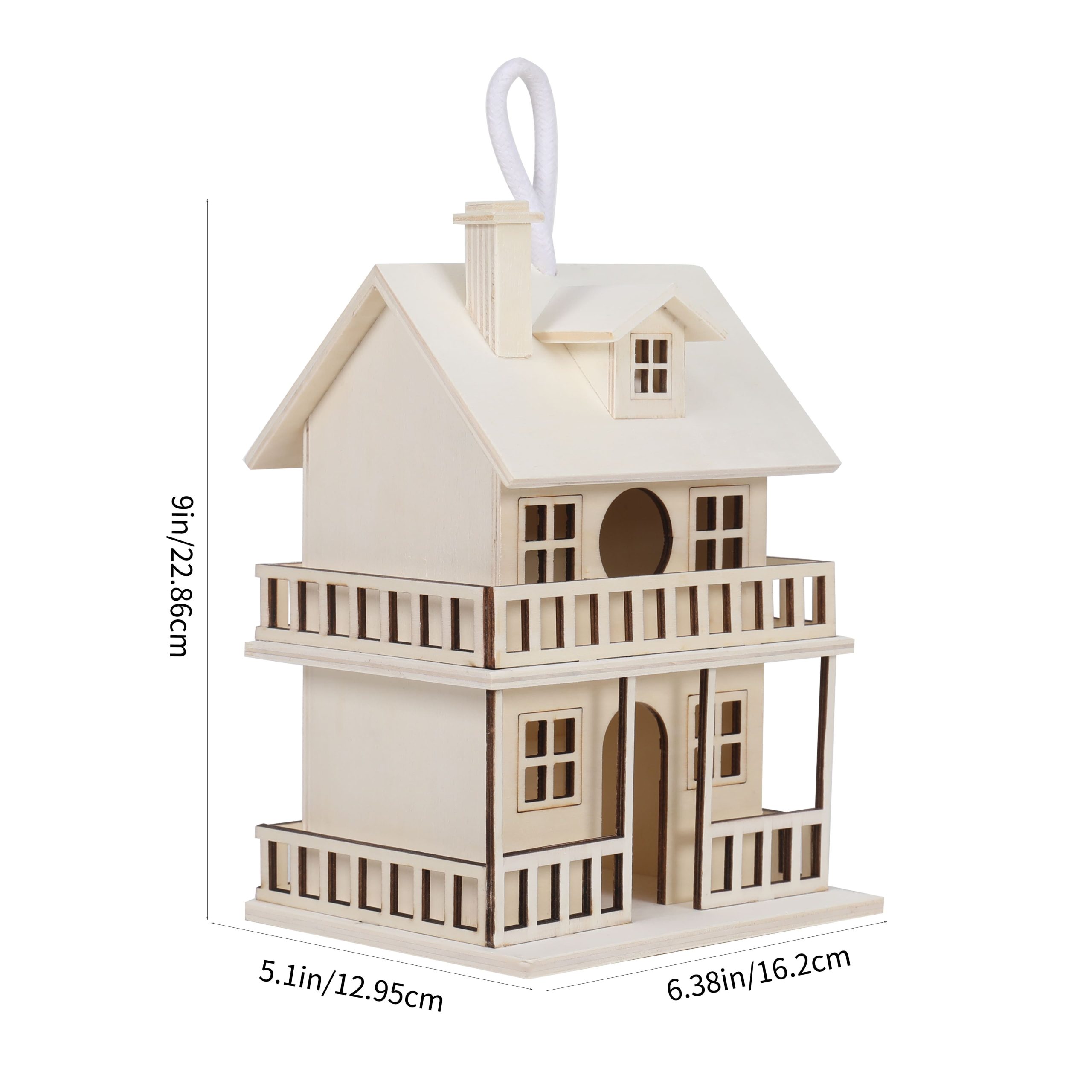 9" Wood 2-Story Birdhouse by Make Market® - Image 3
