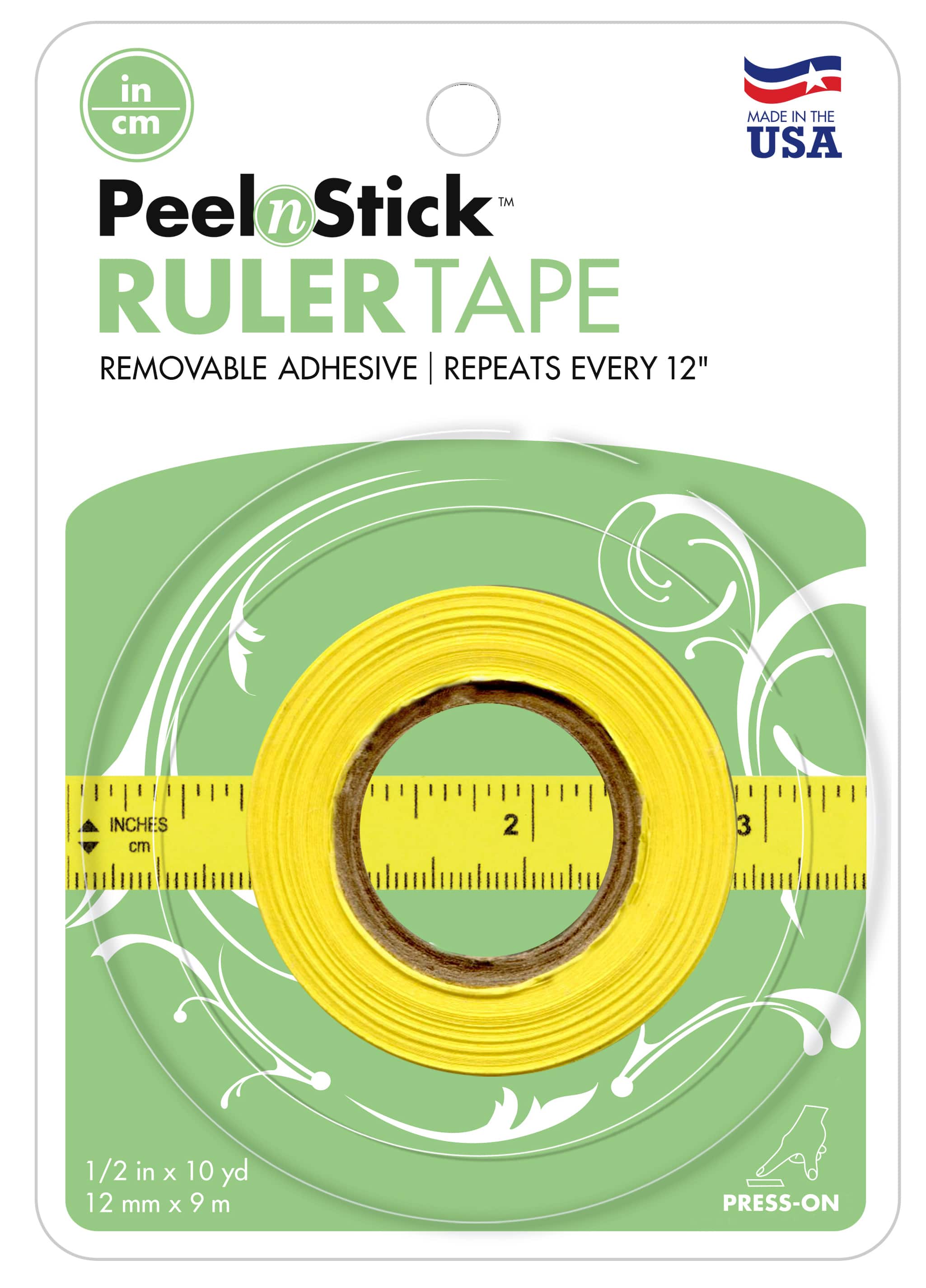 PeelnStick™ 1/2" x 10yd. Ruler Tape Removable Adhesive