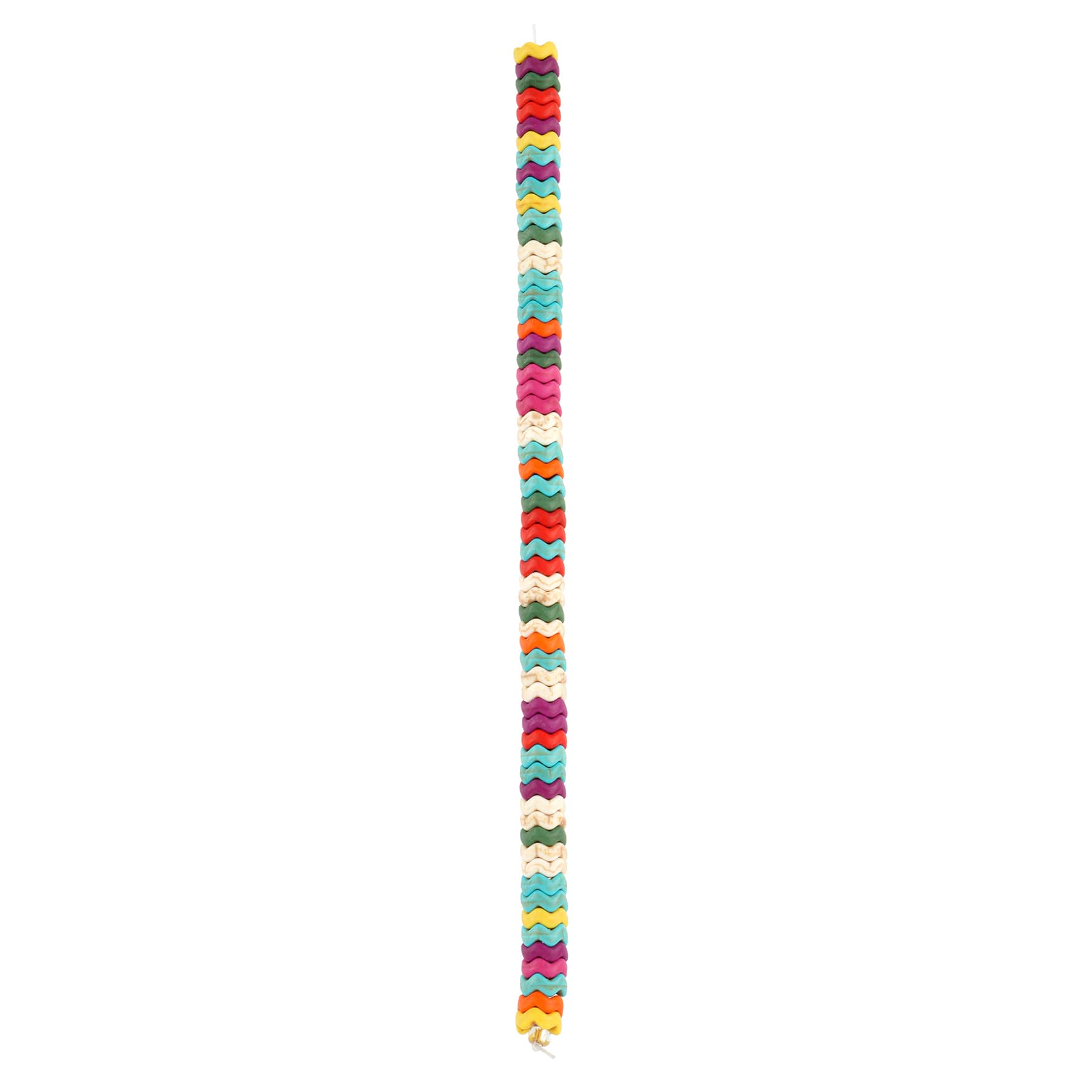 Multicolored Reconstituted Howlite Wave Disc Beads, 8mm by Bead Landing™ - Image 3