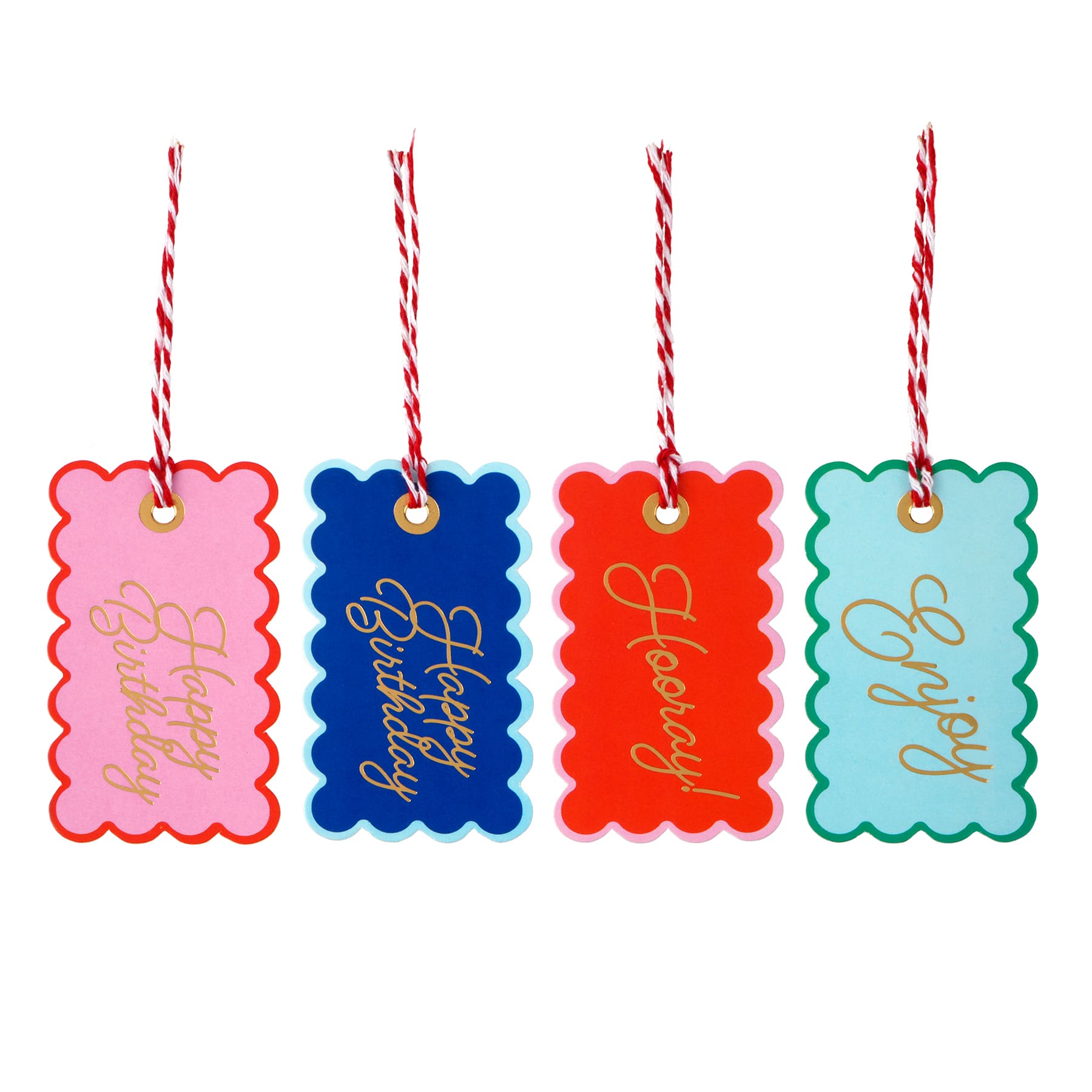 Bright Scalloped Gift Tags, 12ct. by Celebrate It™