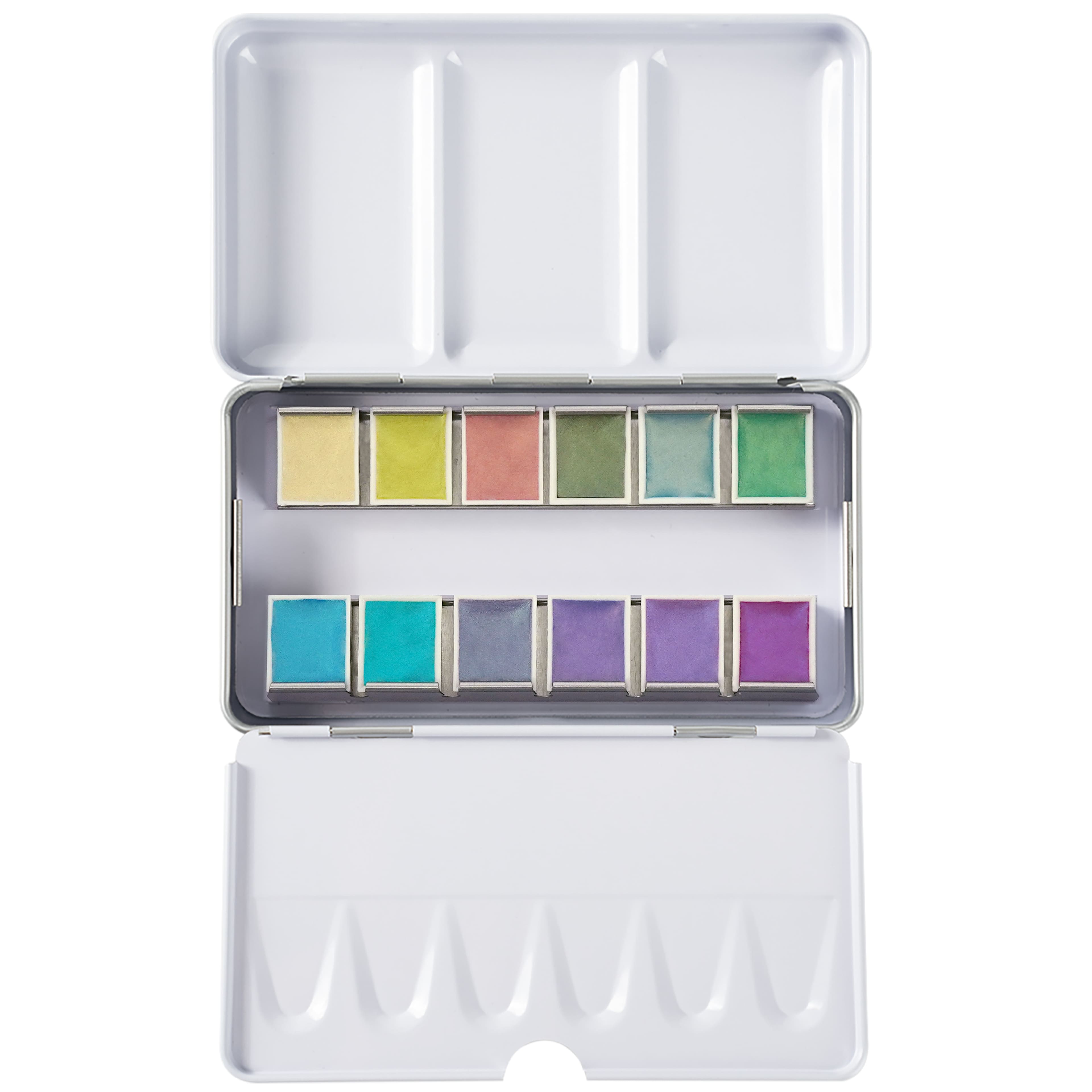 12 Half Pans Iridescent Watercolor Set by Artist's Loft™